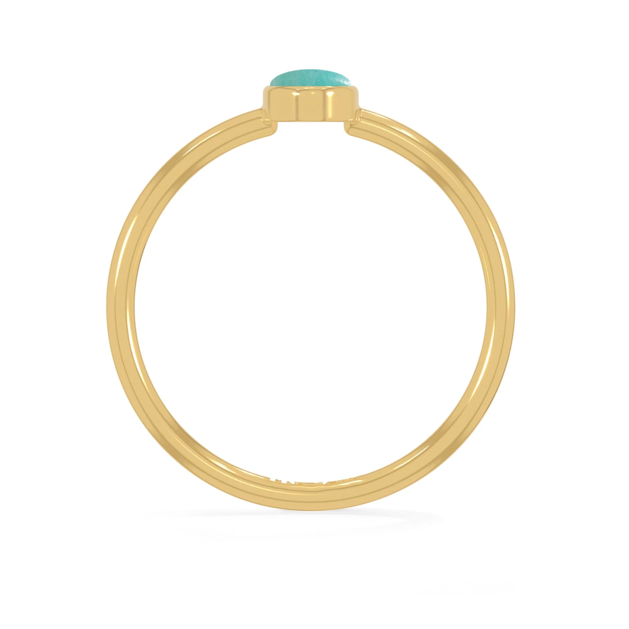 amazonite bezel-set ring