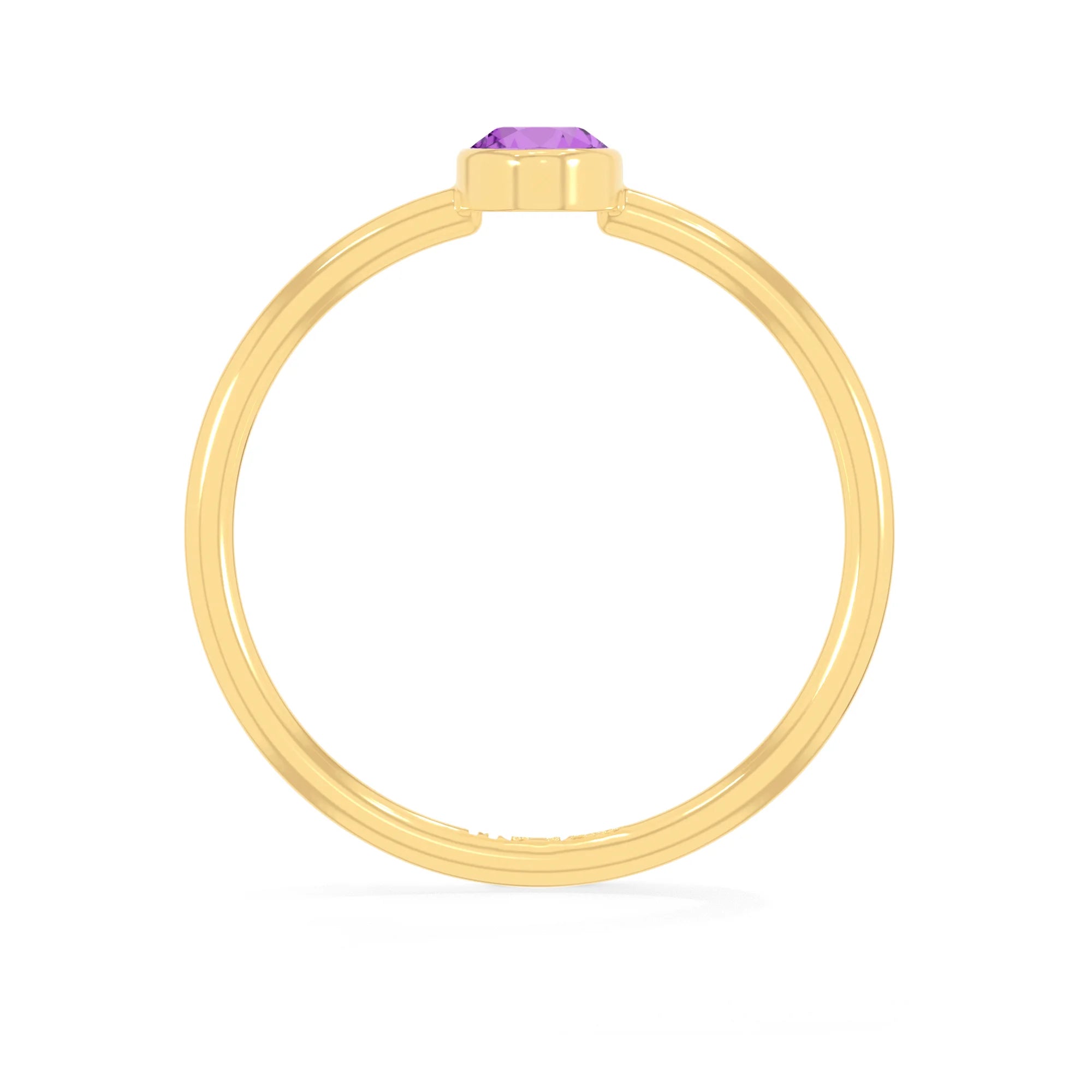 amethyst stackable bezel-set ring