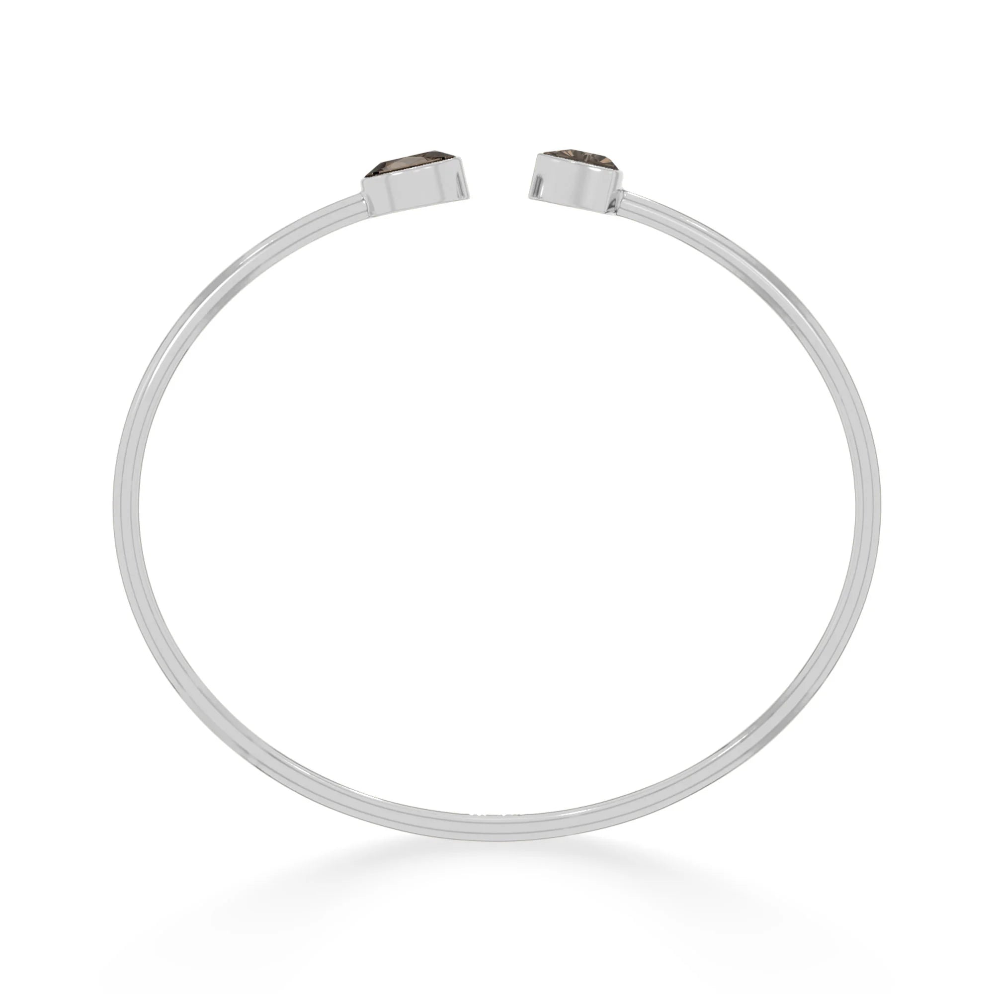 smoky quartz cut bracelet