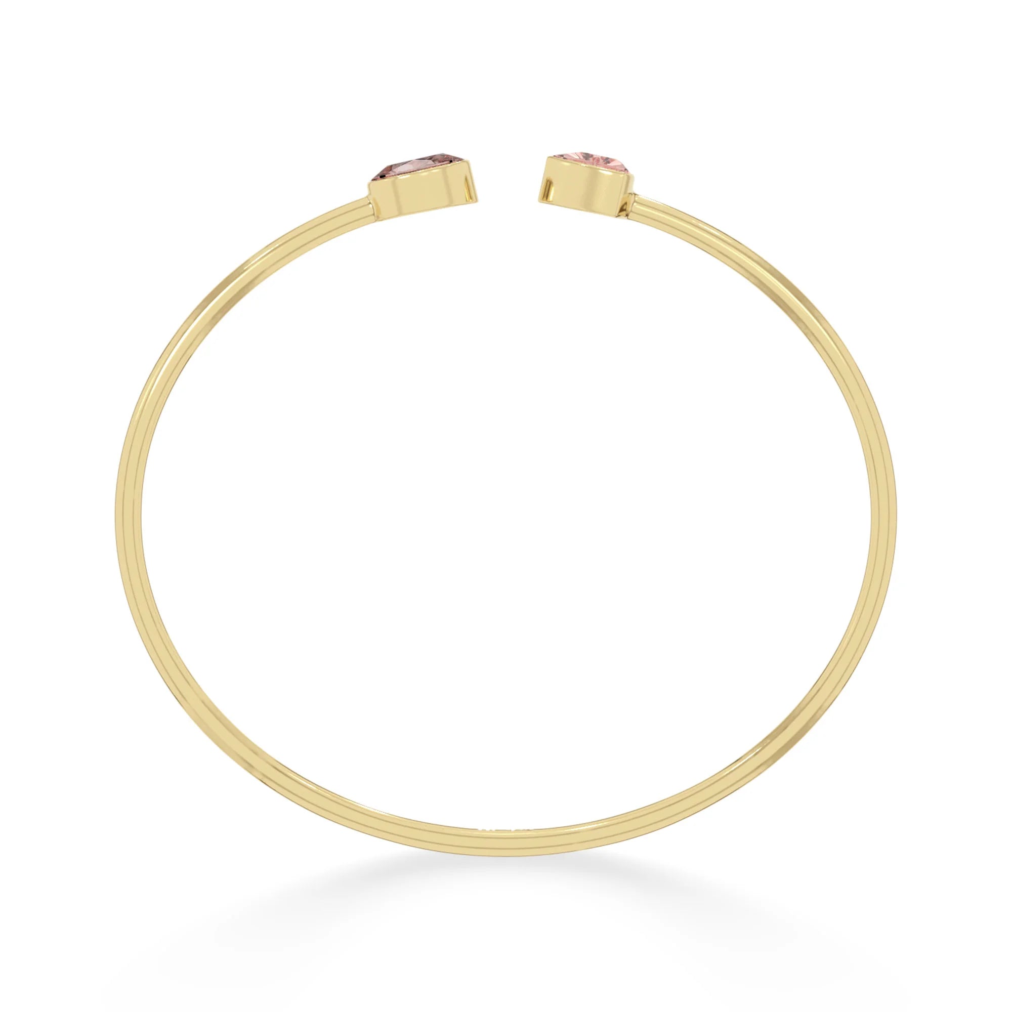 morganite cut bracelet