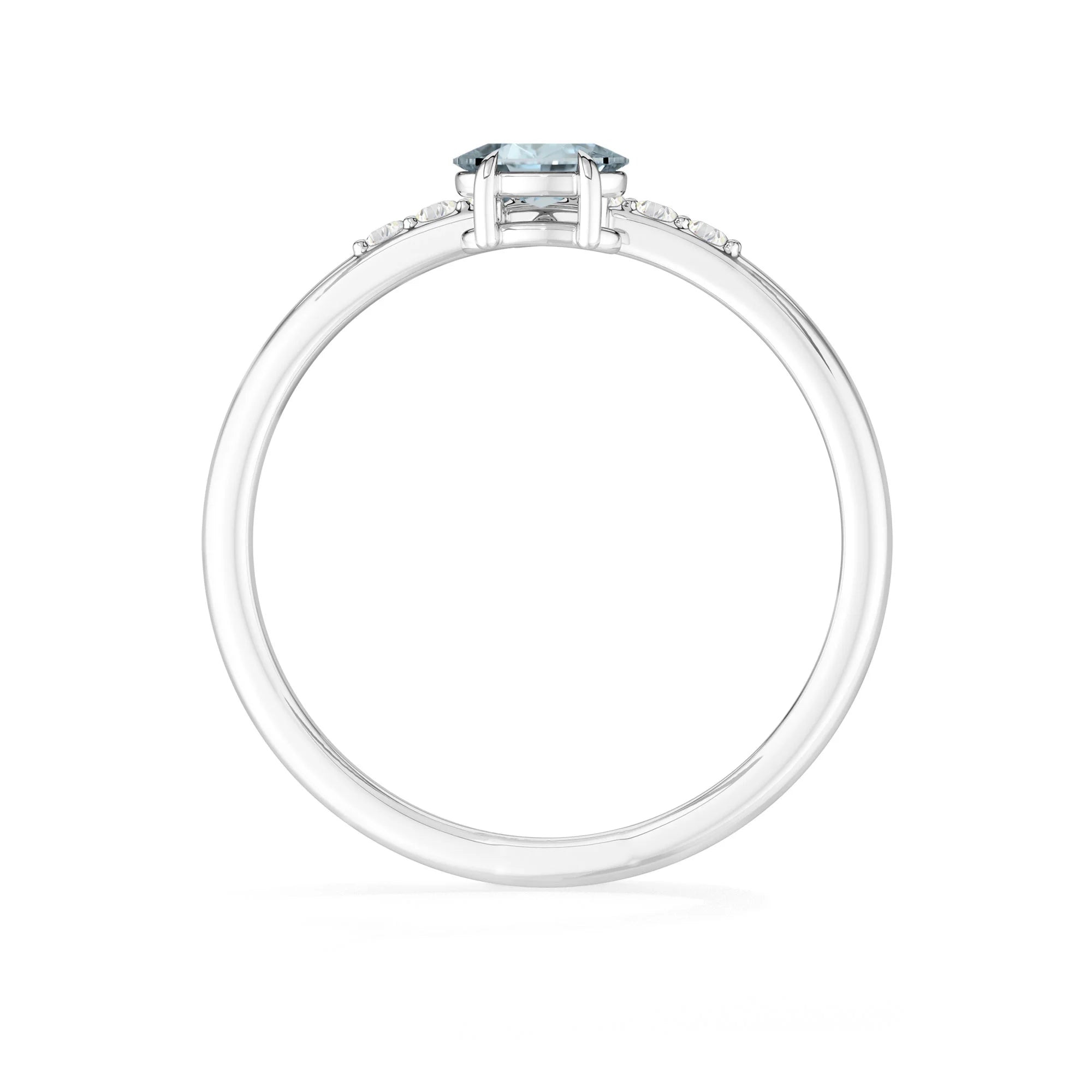 aquamarine prong set ring