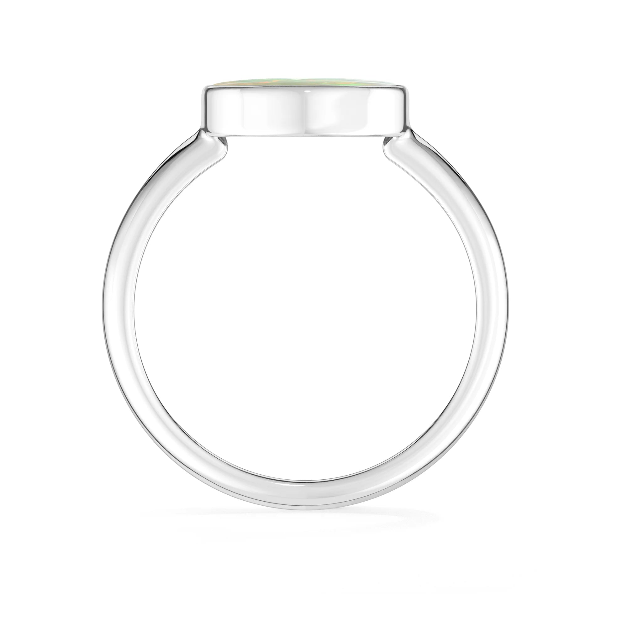 ethiopian opal bezel-set ring
