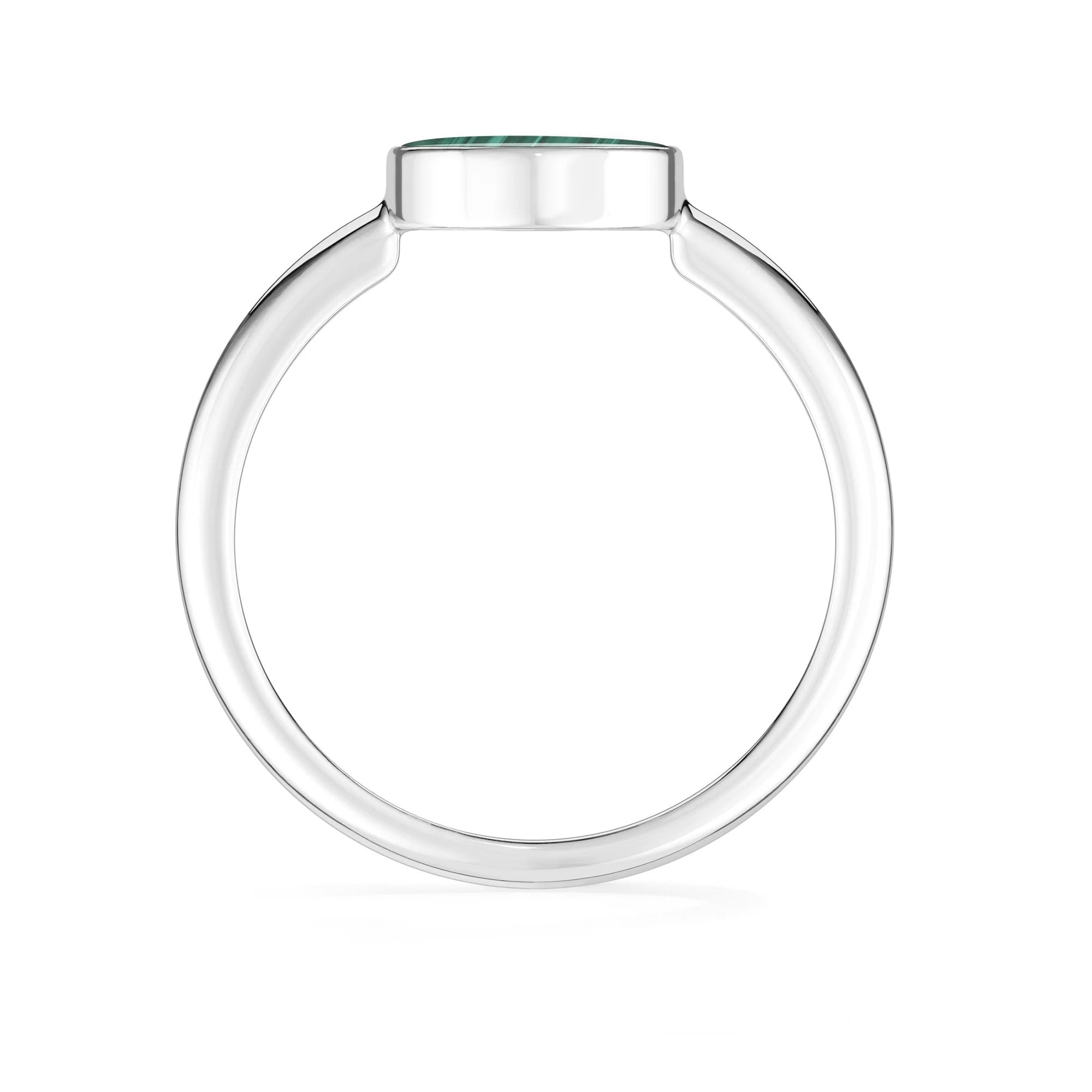 malachite bezel-set ring