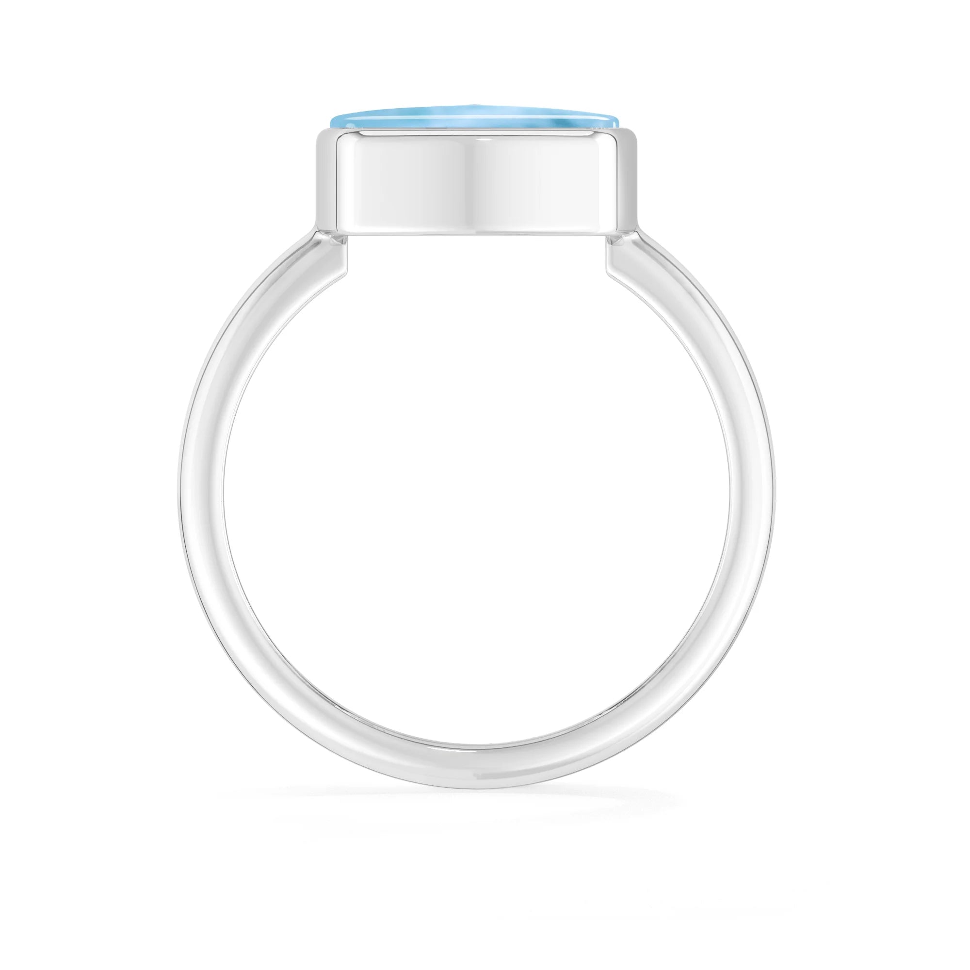 larimar bezel-set ring