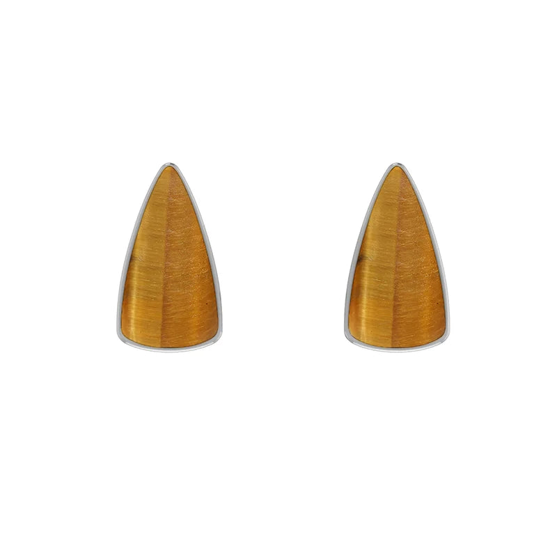 tiger eye cab earrings