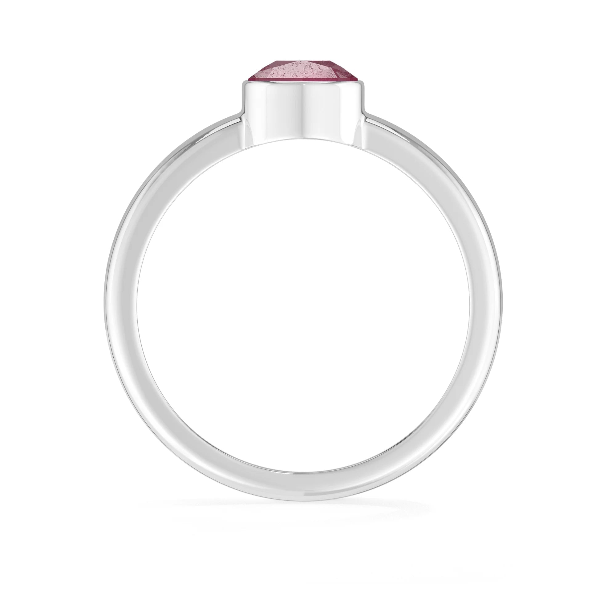 ruby bezel-set ring