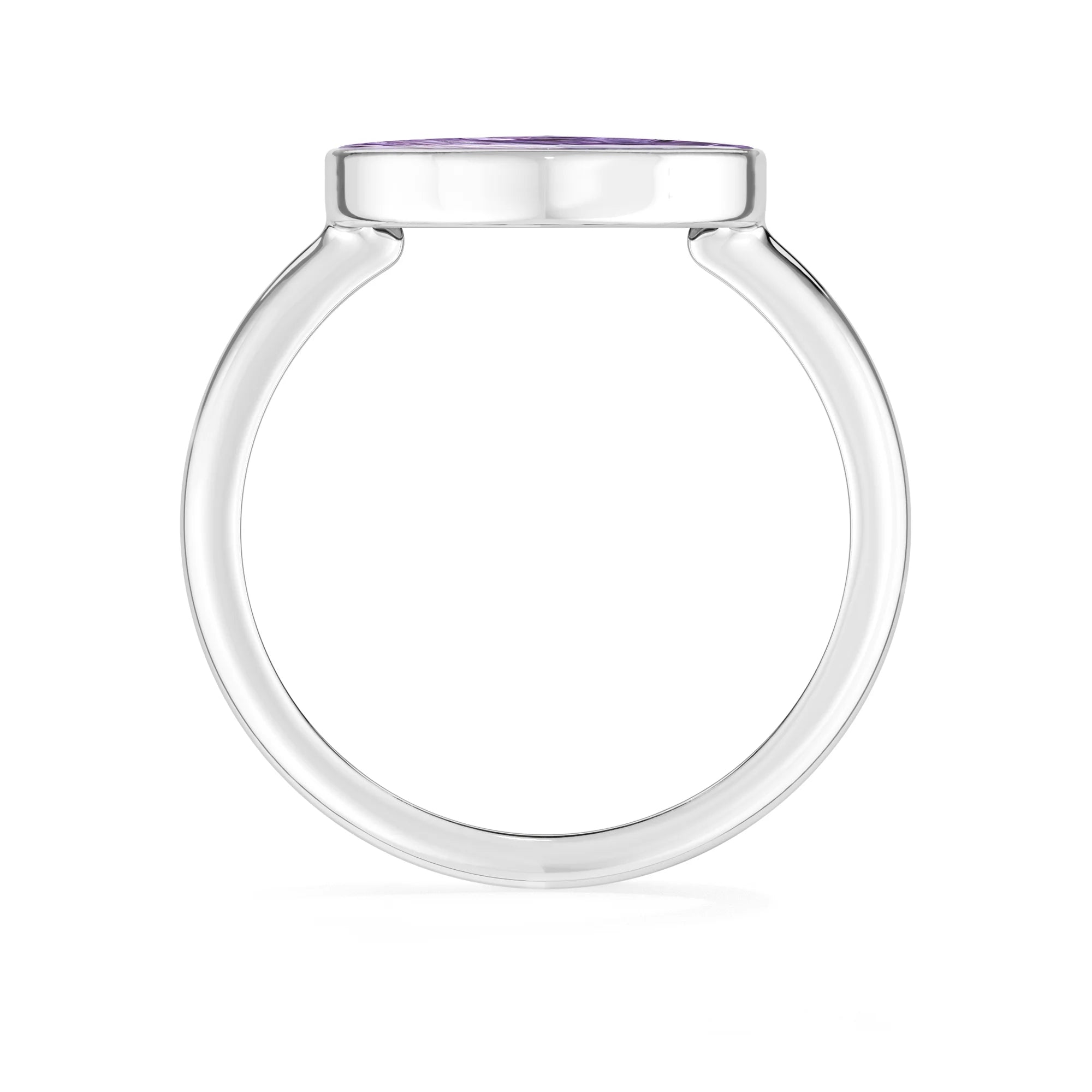 charoite bezel-set ring