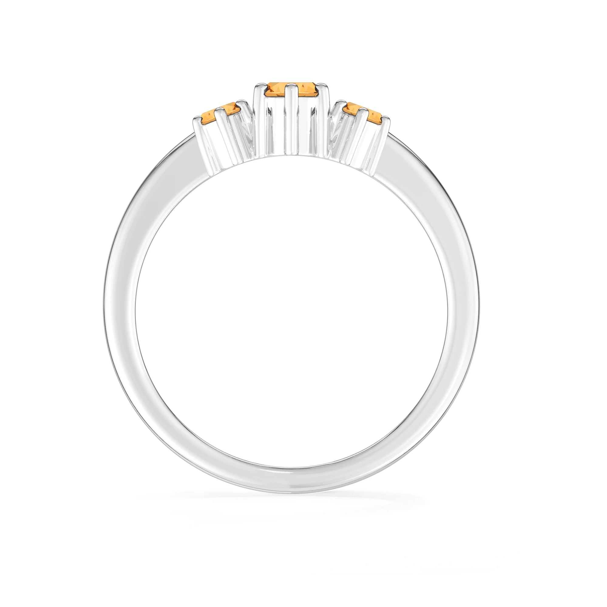 citrine prong-set ring