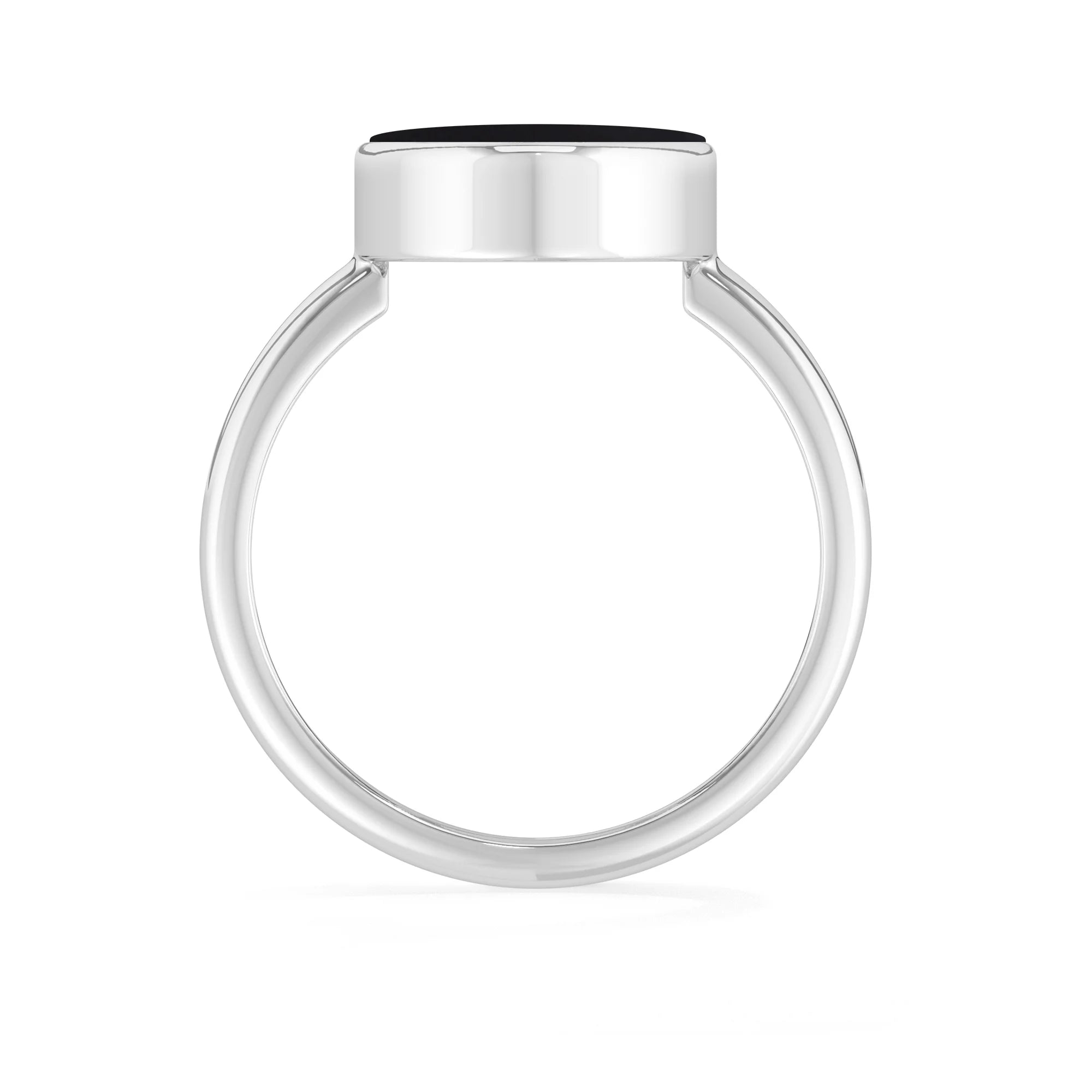 shungite bezel-set ring