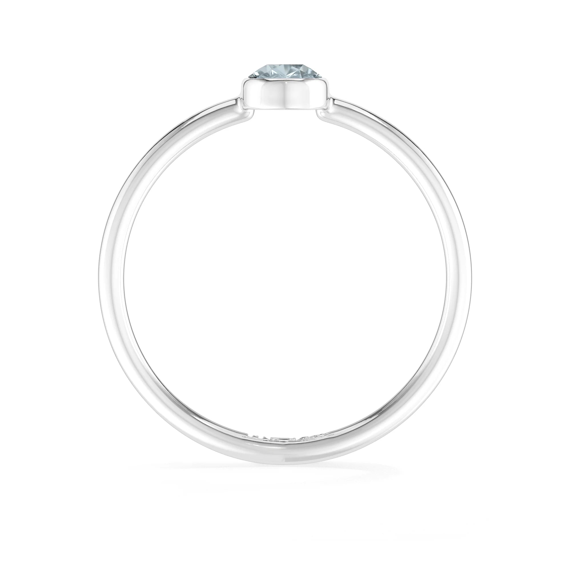 aquamarine stackable bezel-set ring