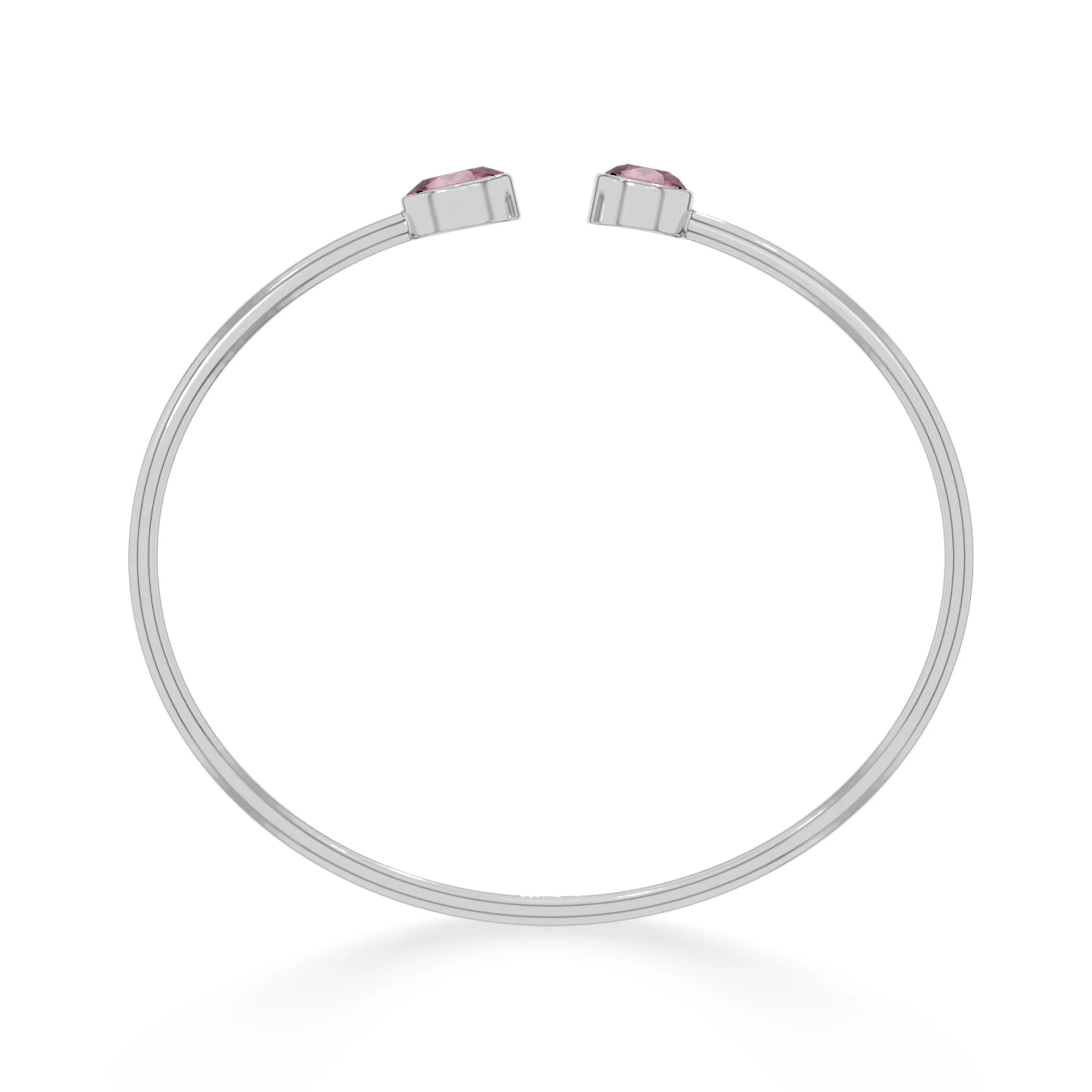 pink tourmaline cut bracelet