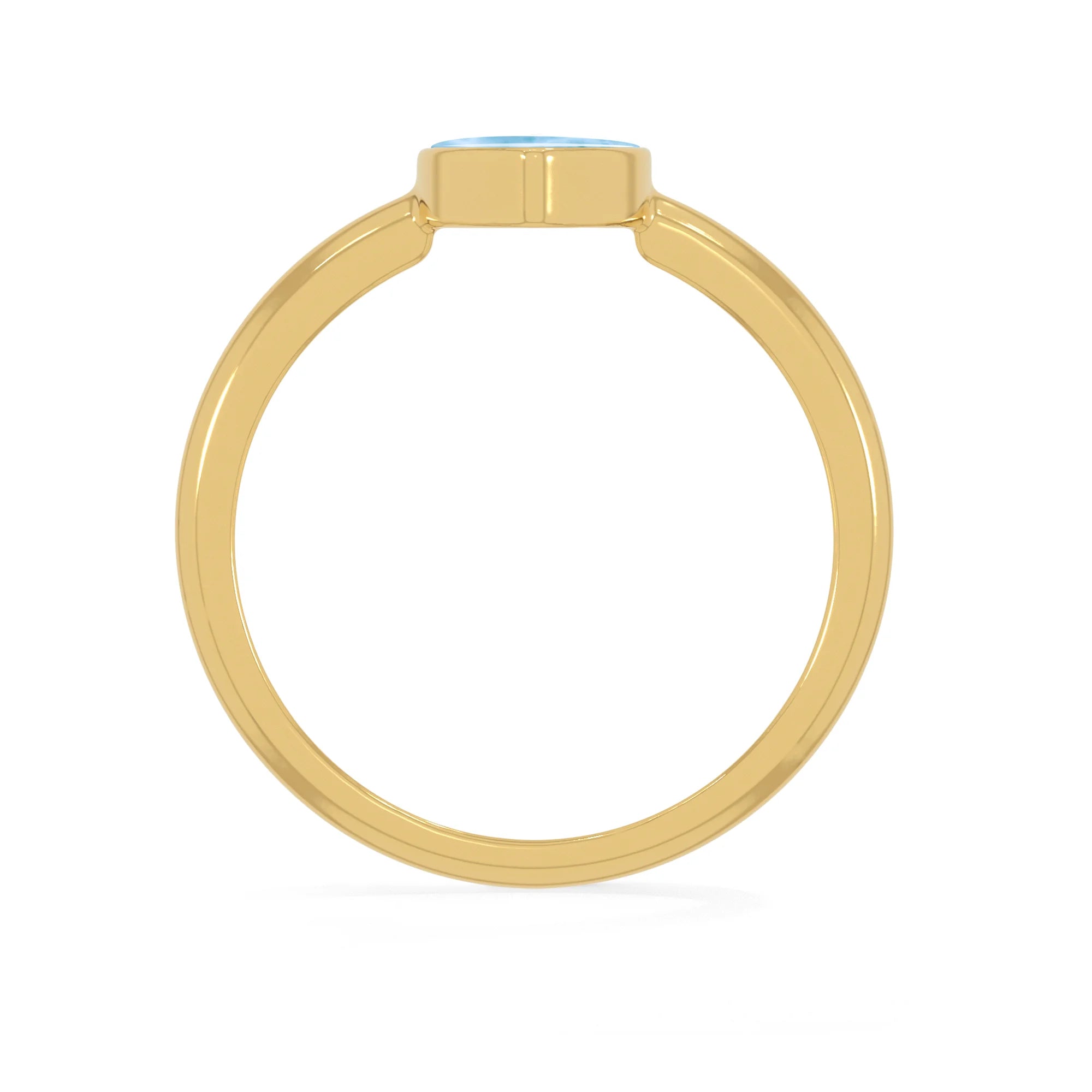 larimar bezel-set ring