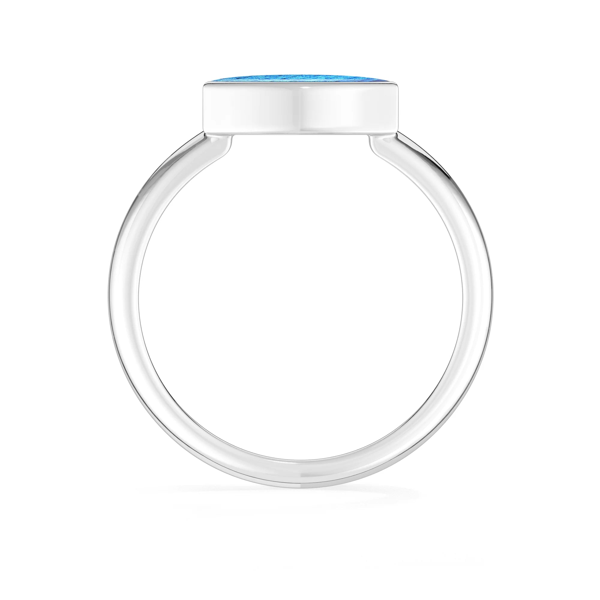 labradorite bezel-set ring