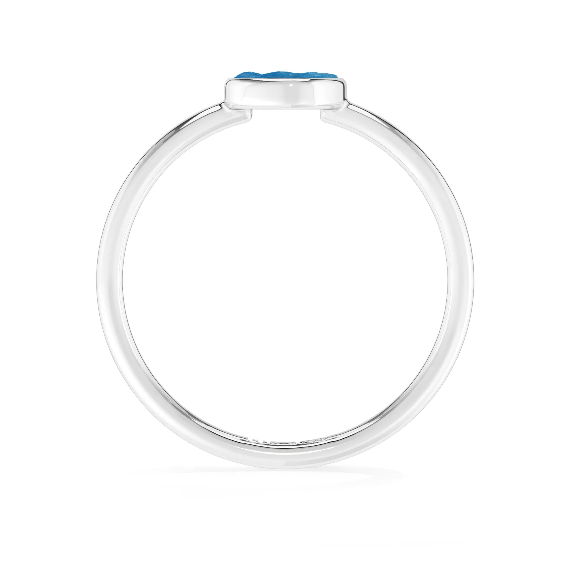 neon apatite stackable bezel-set ring