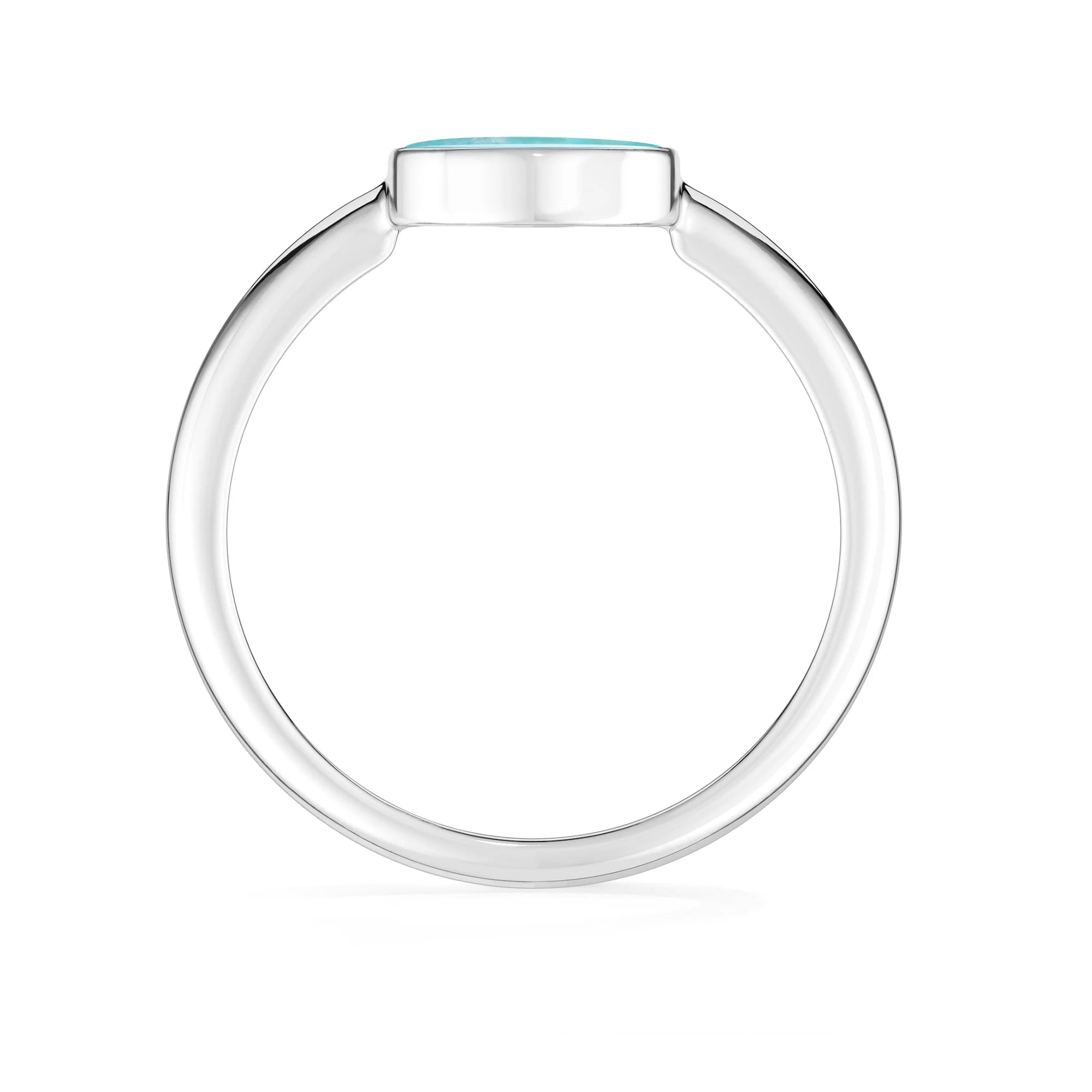 red green-moonstone bezel-set ring