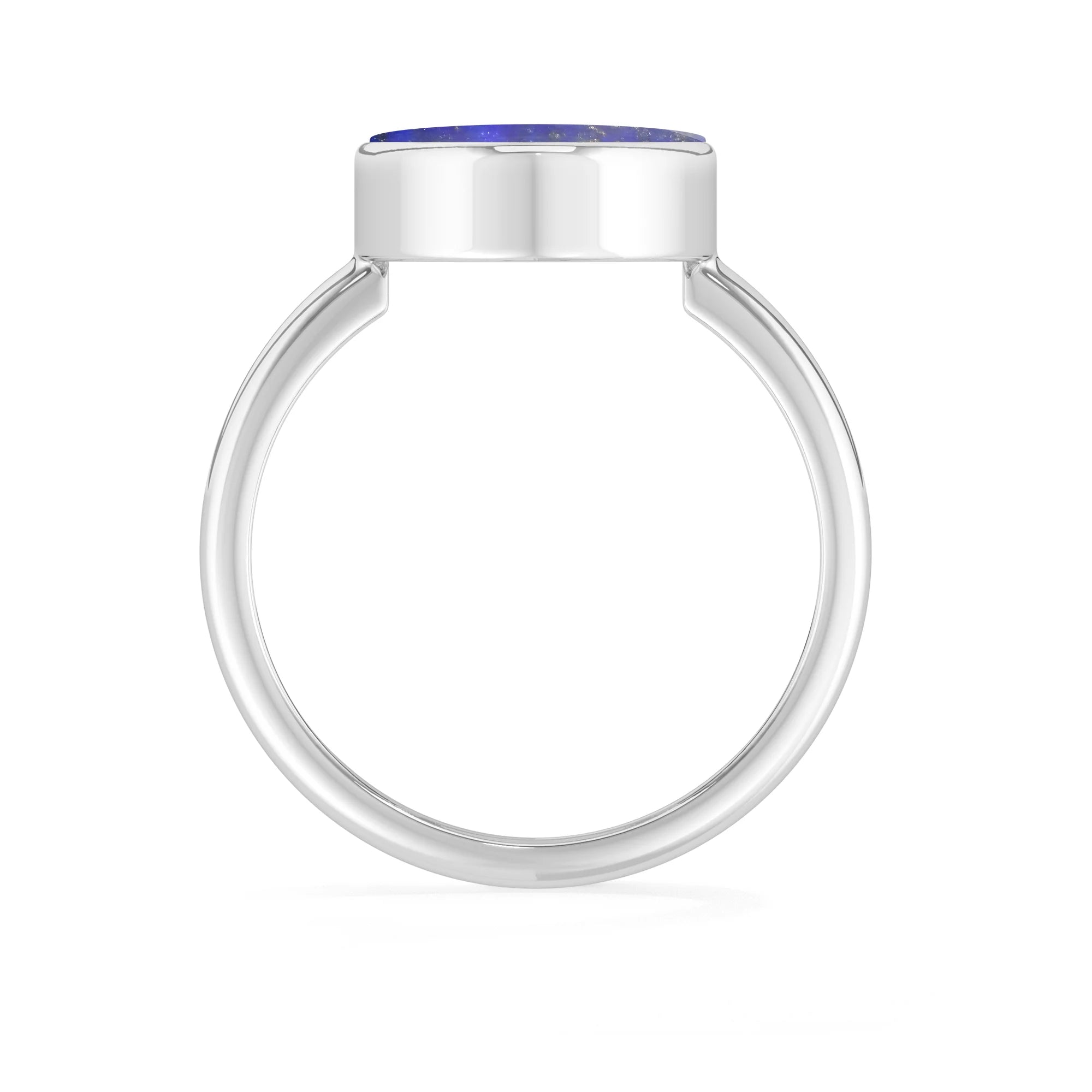 lapis-lazuli bezel-set ring