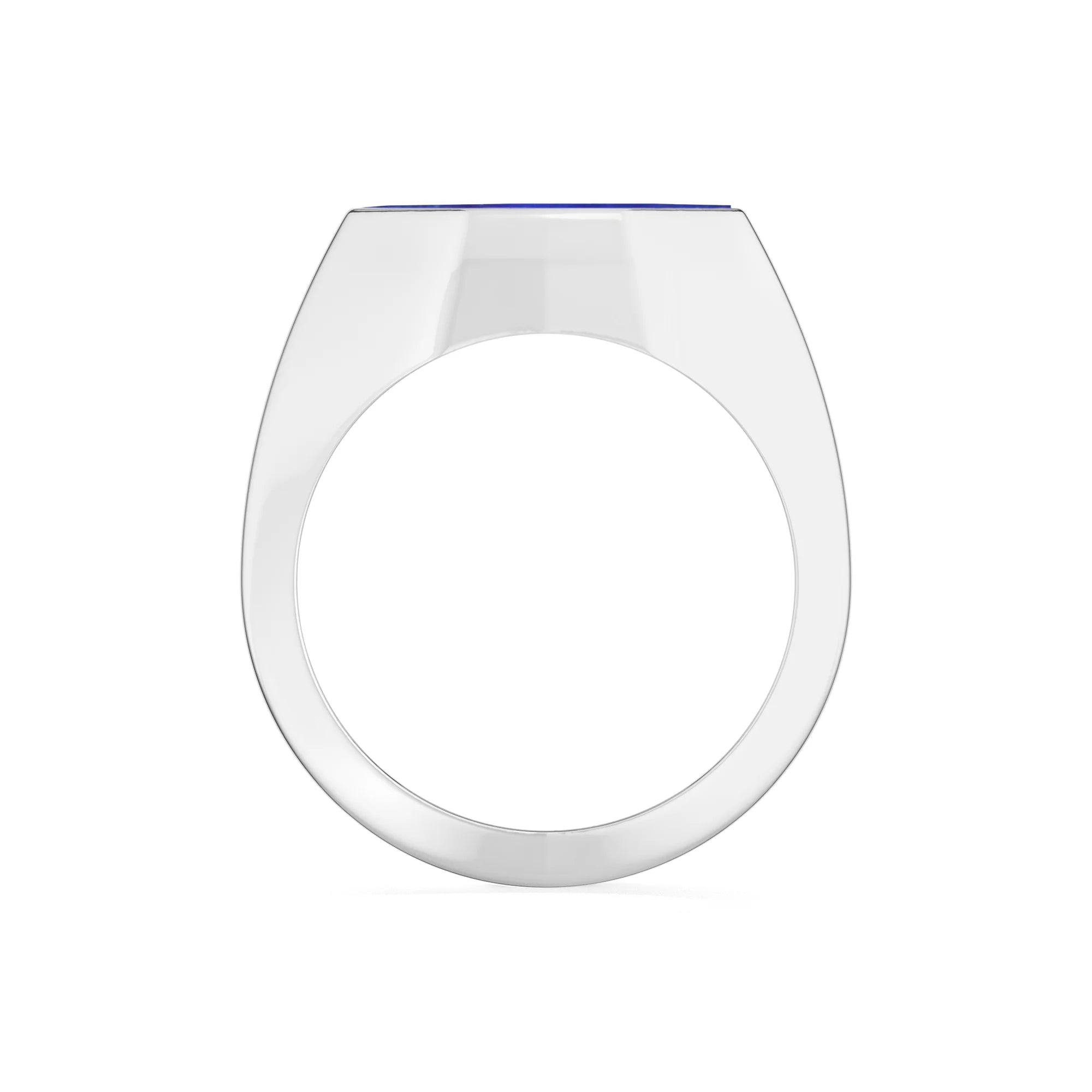lapis lazuli men bezel-set ring