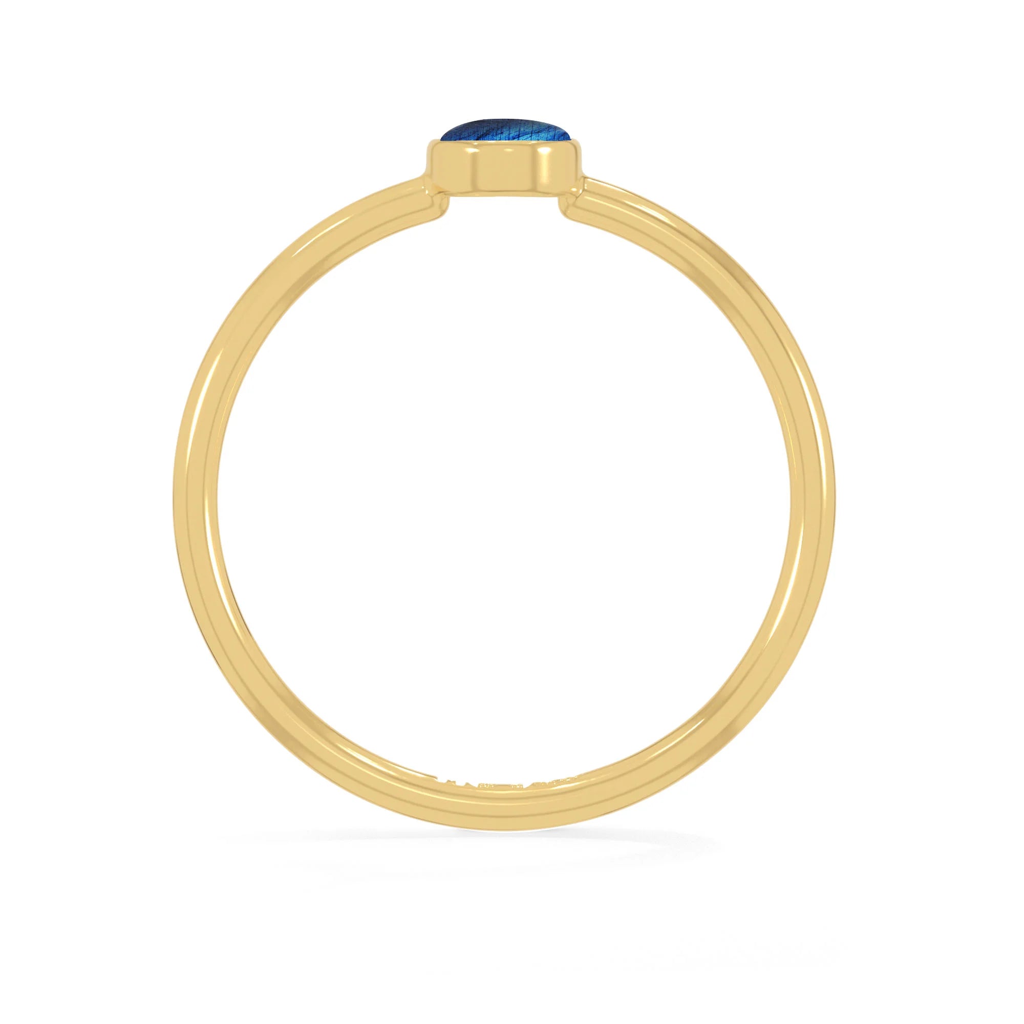 labradorite bezel-set ring