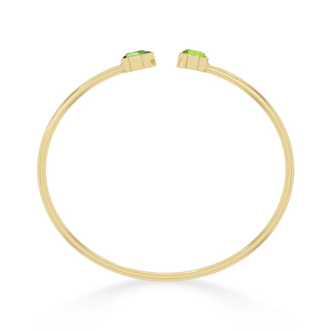 peridot cut bracelet