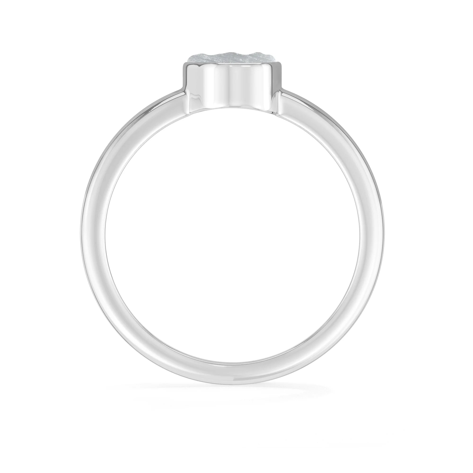selenite bezel-set ring