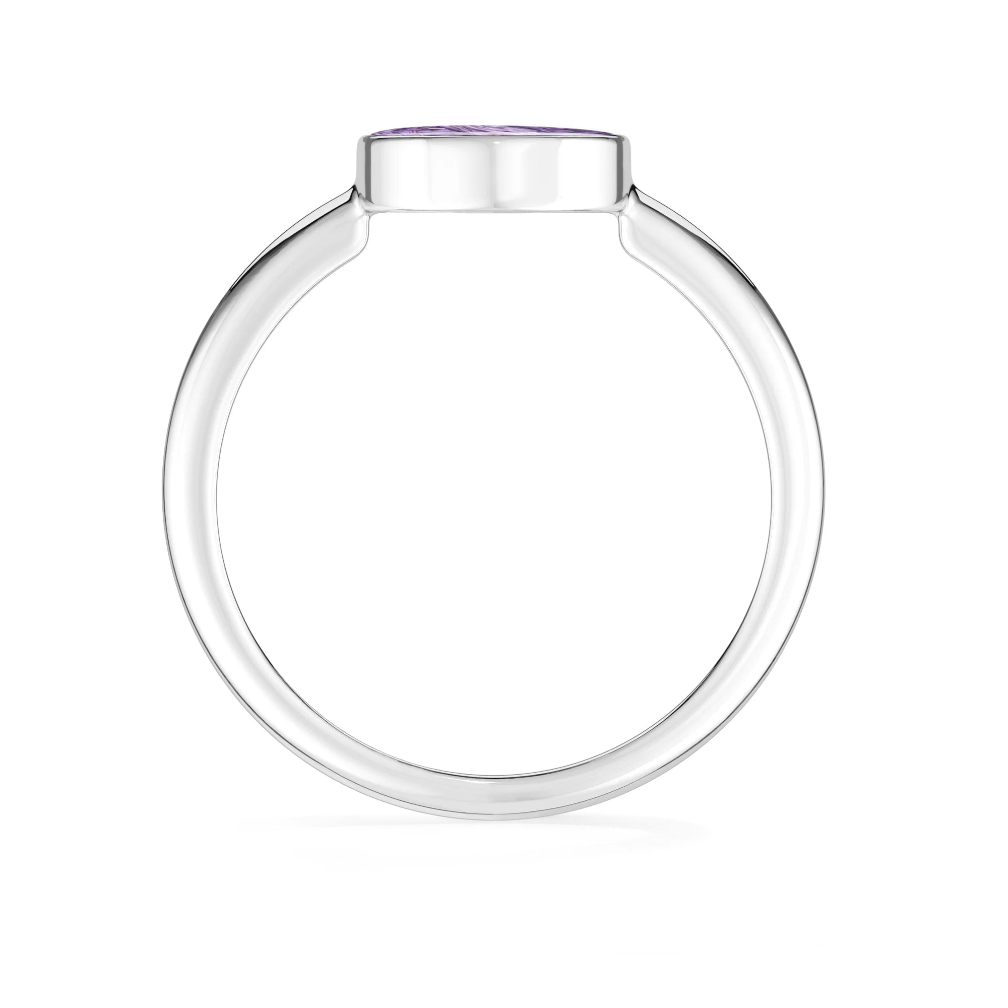 charoite bezel-set ring