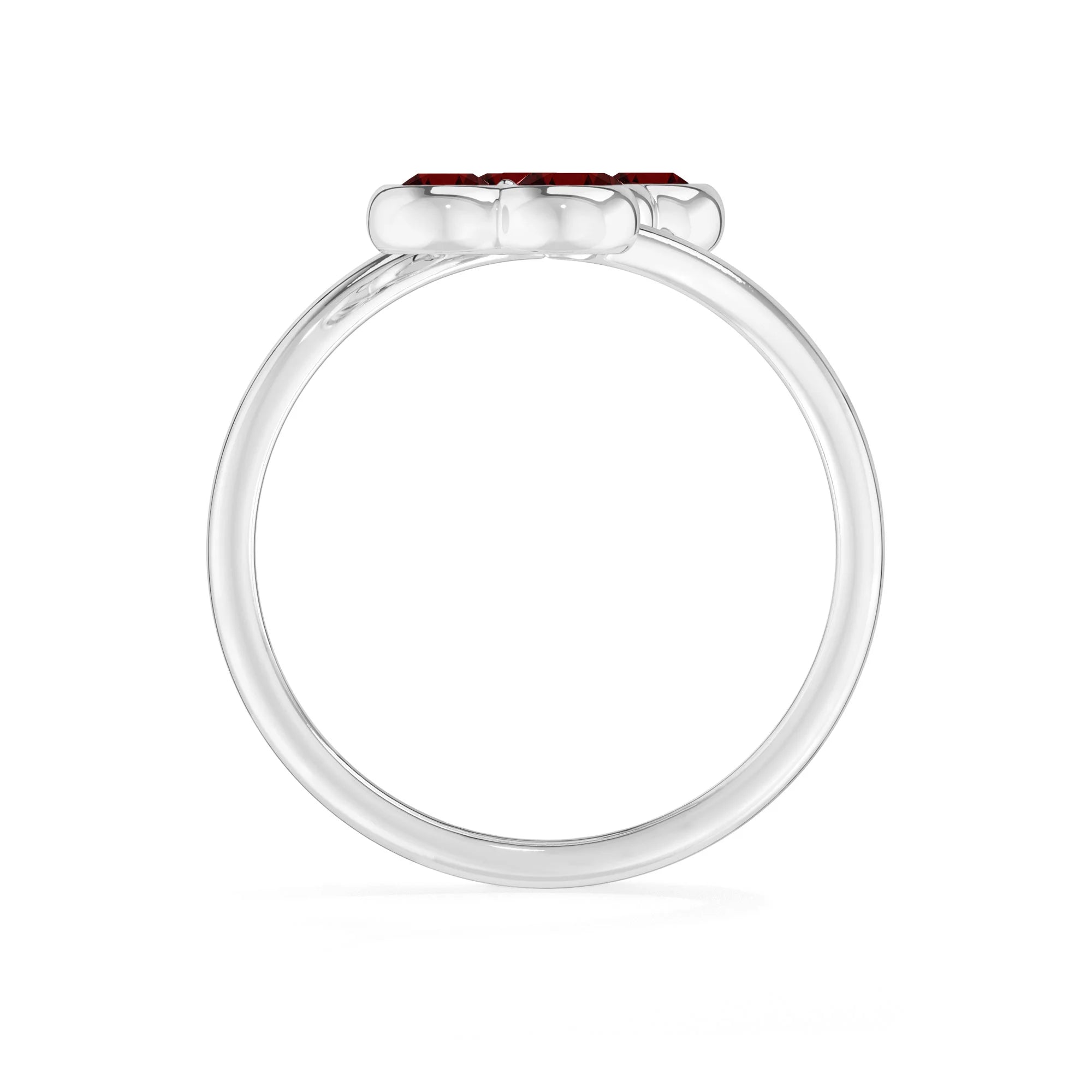 garnet bezel-set ring