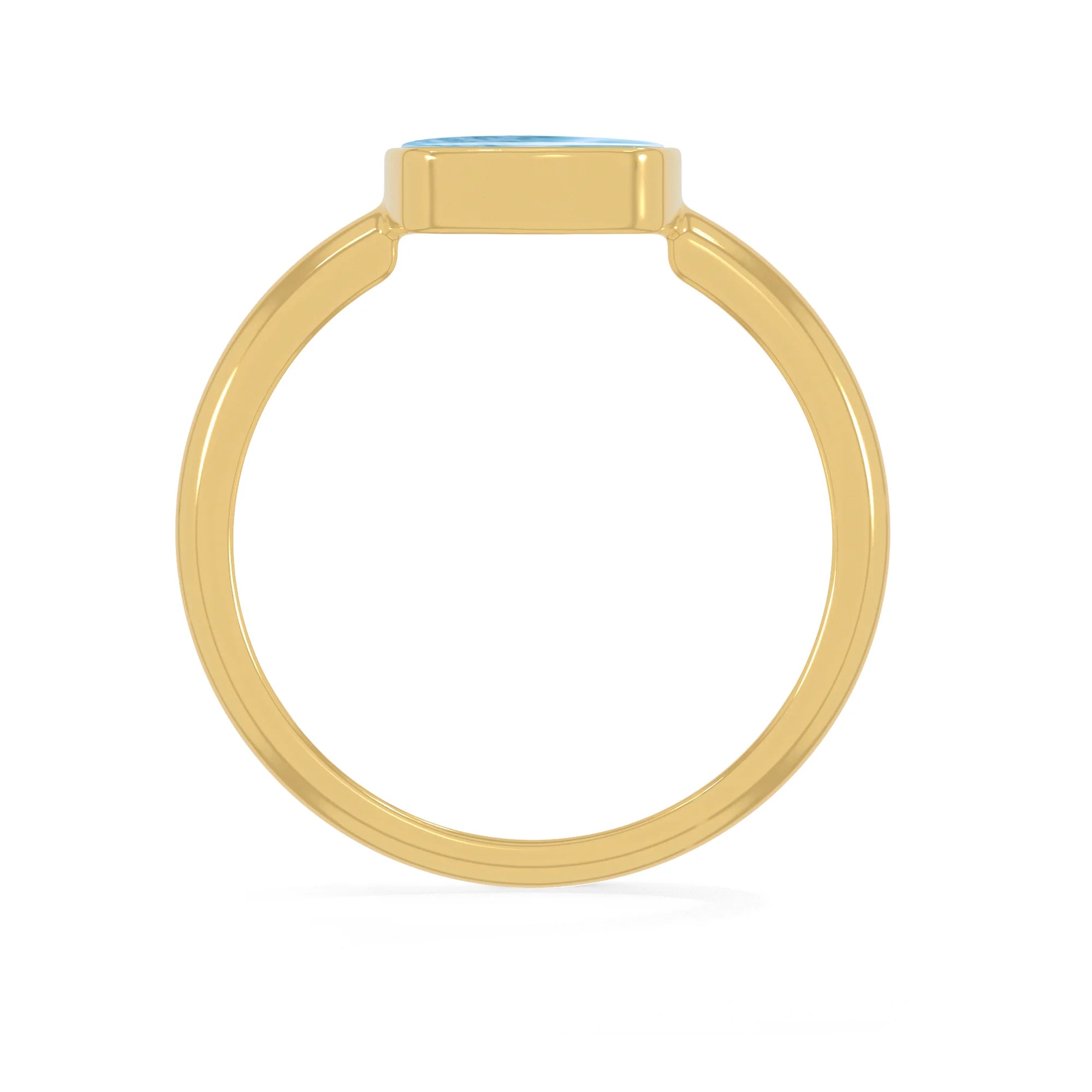 larimar bezel-set ring