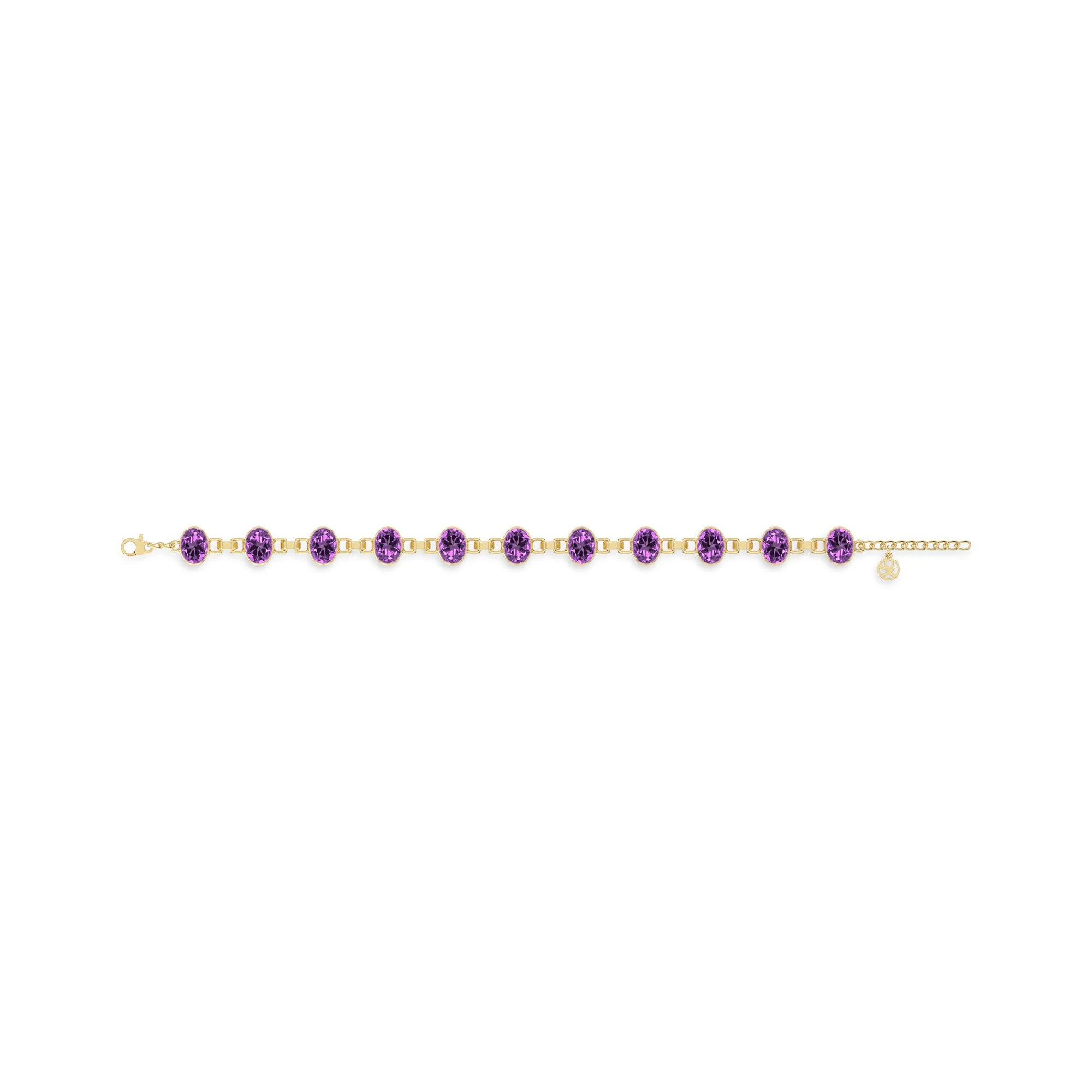 amethyst chain bracelet