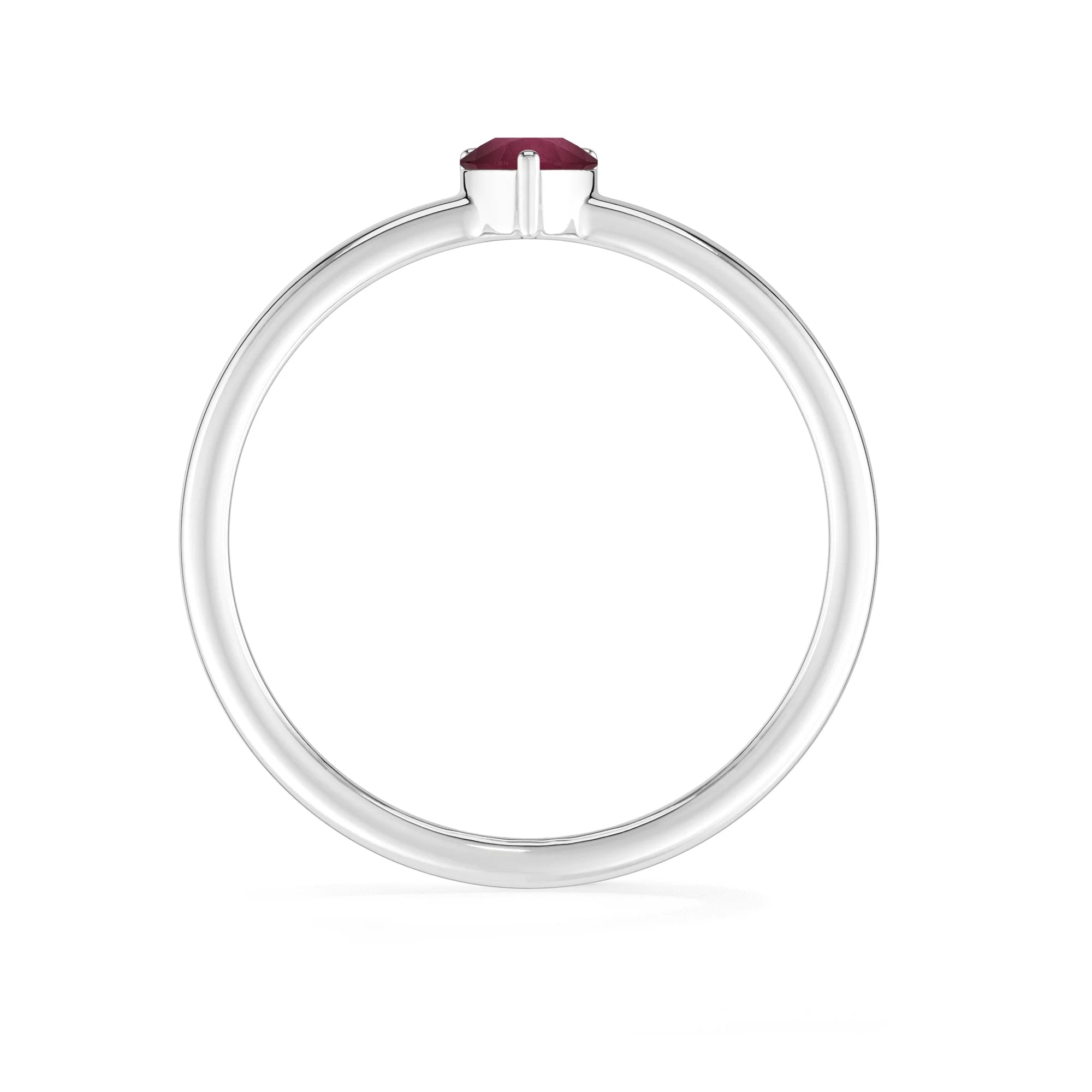 ruby stackable prong-set ring