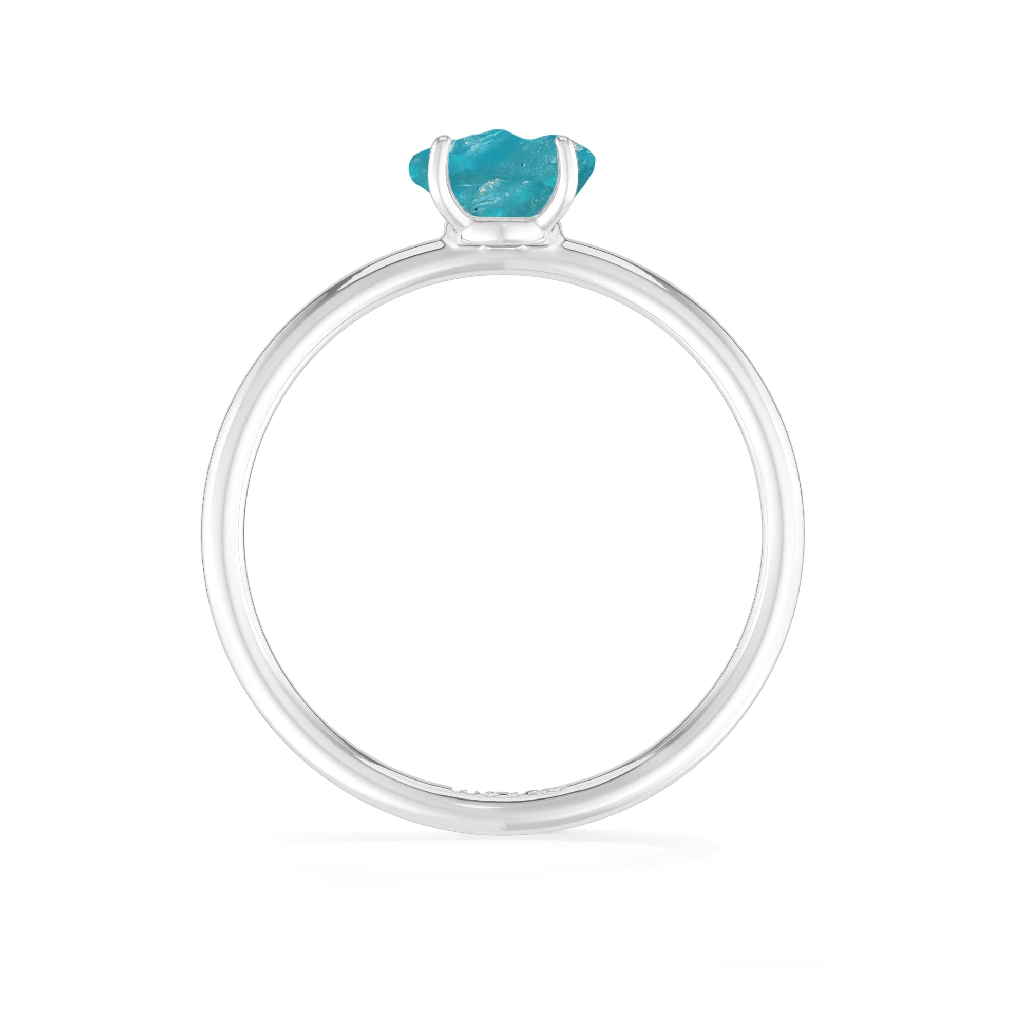 paraiba apatite stackable prong-set ring