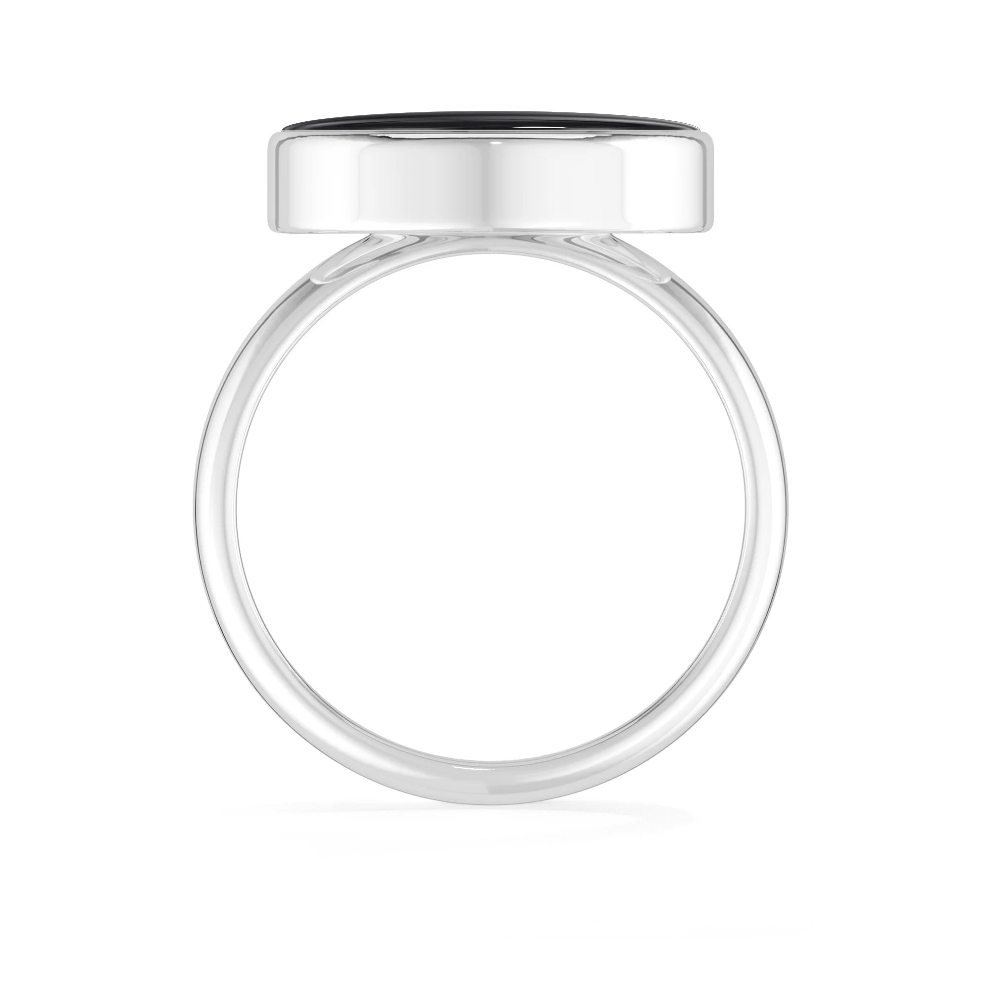 shungite bezel-set ring