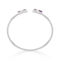 chevron amethyst cab bracelet