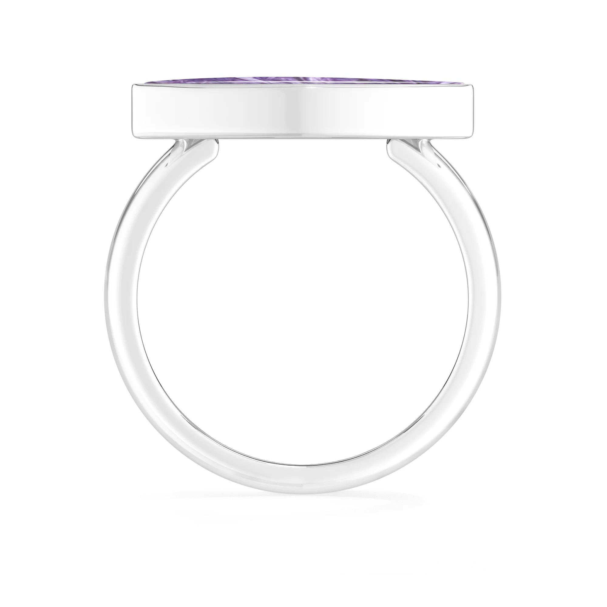 charoite bezel-set ring