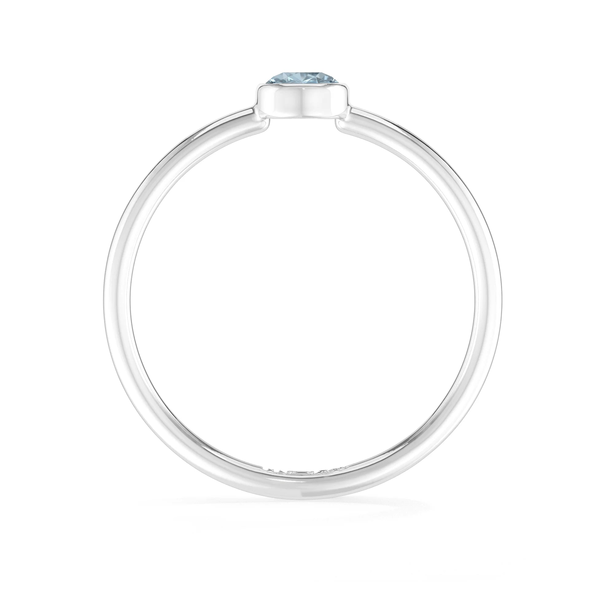 sky blue topaz stackable bezel-set ring