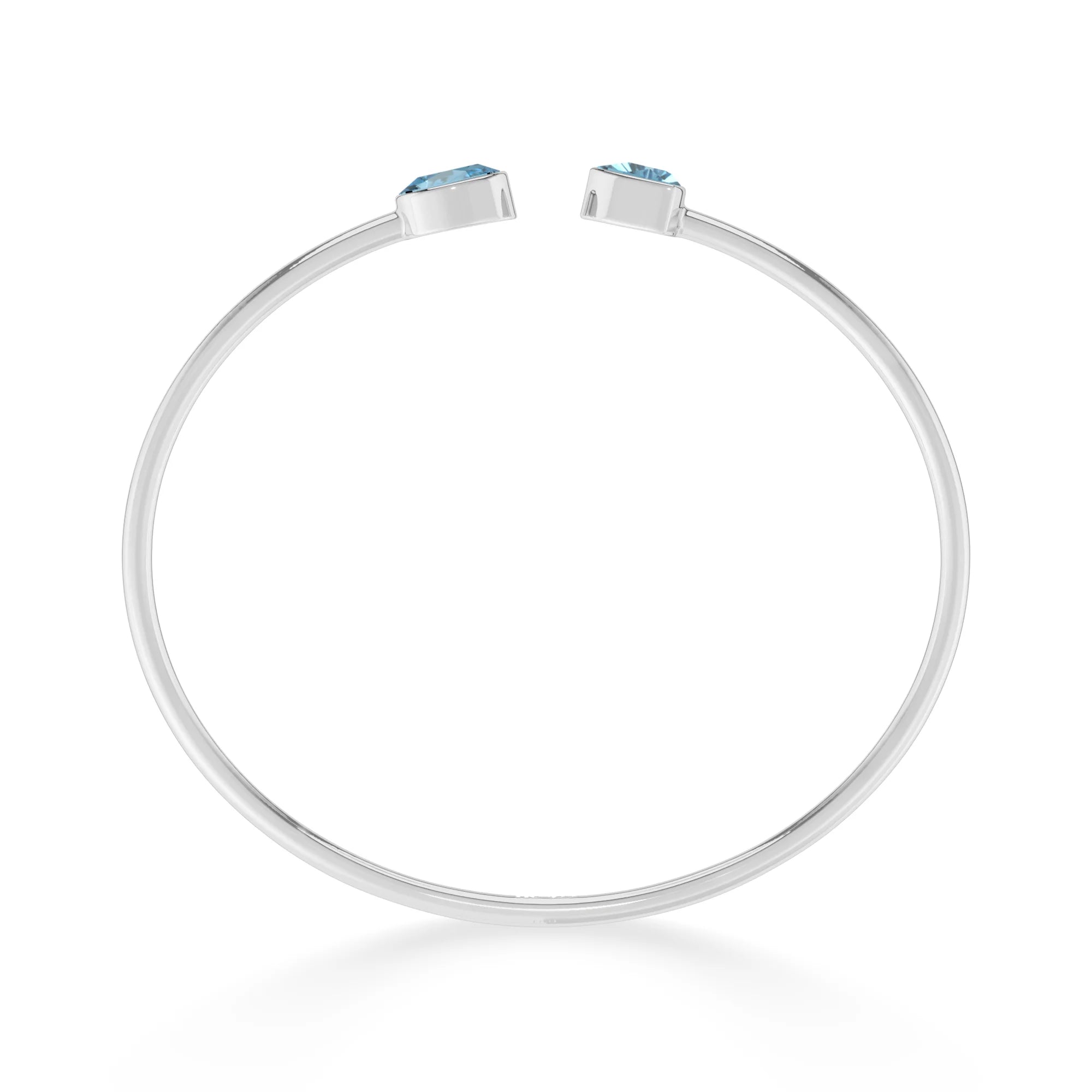 swiss blue topaz cut bracelet
