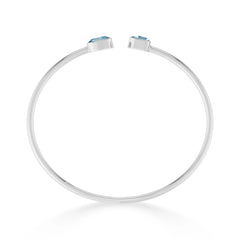 swiss blue topaz cut bracelet