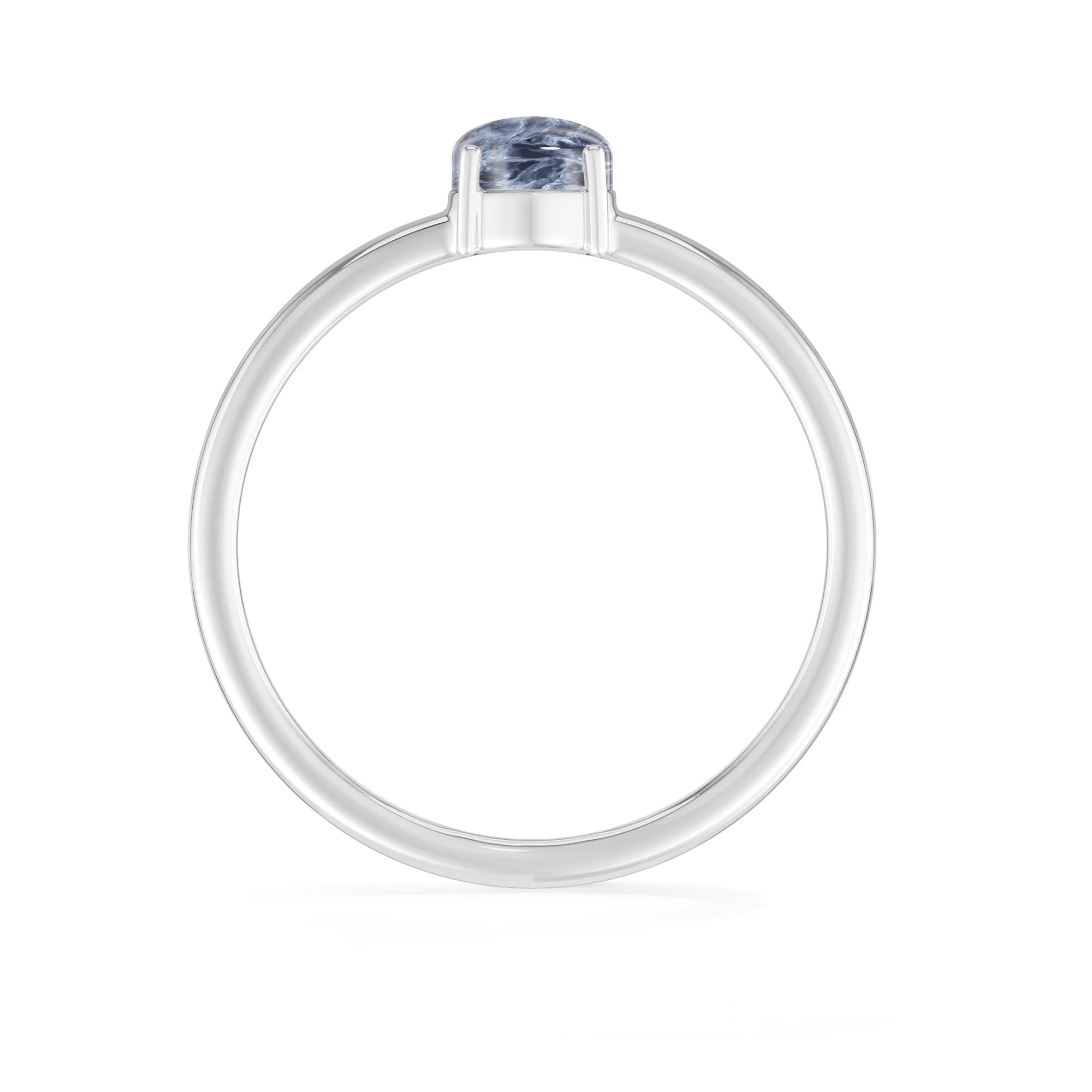 pietersite stackable prong-set ring