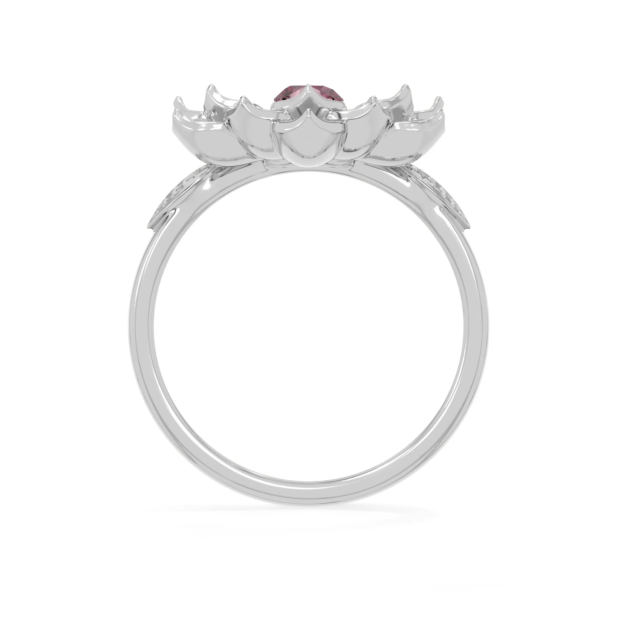 pink-tourmaline stackable bezel-set ring