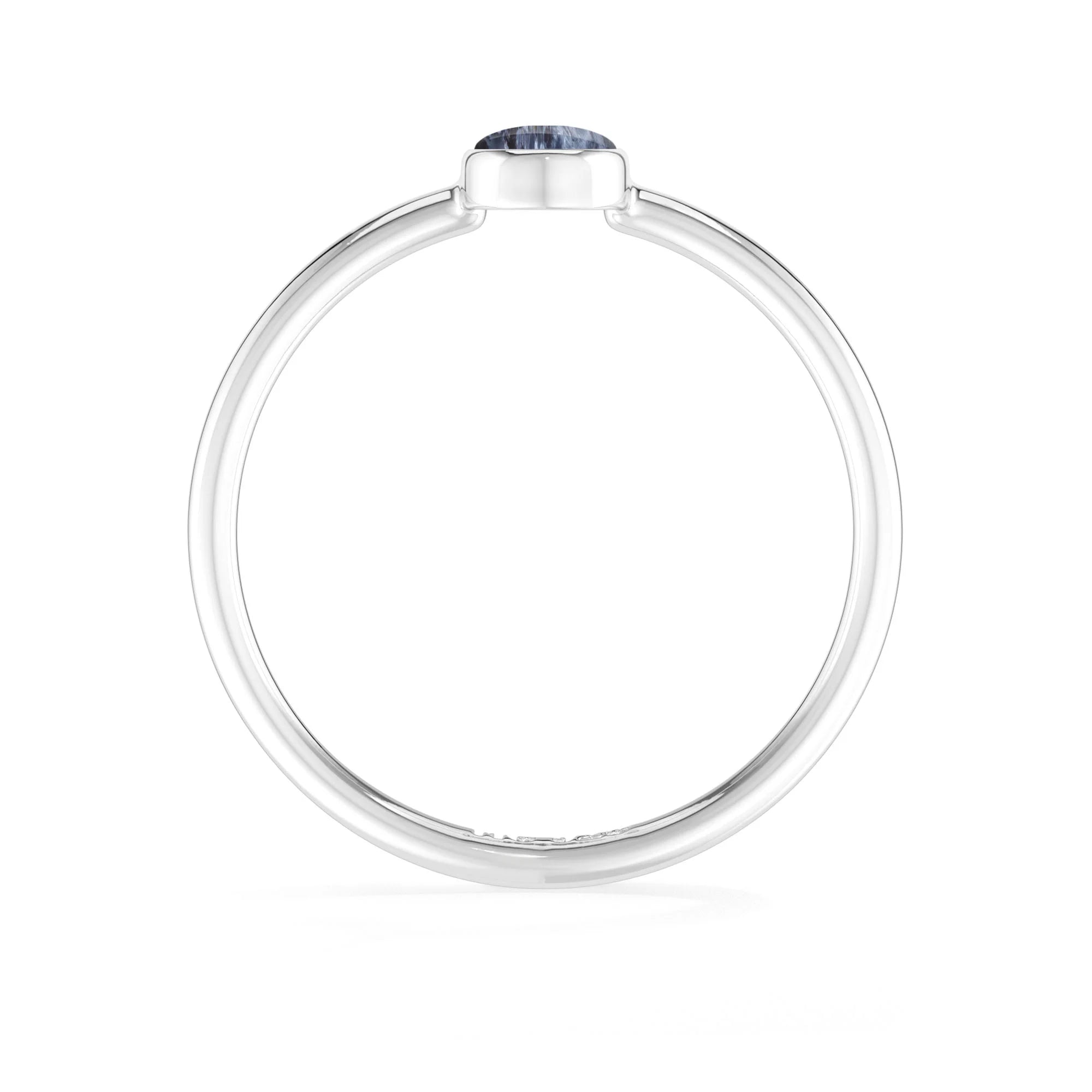 pietersite stackable bezel-set ring