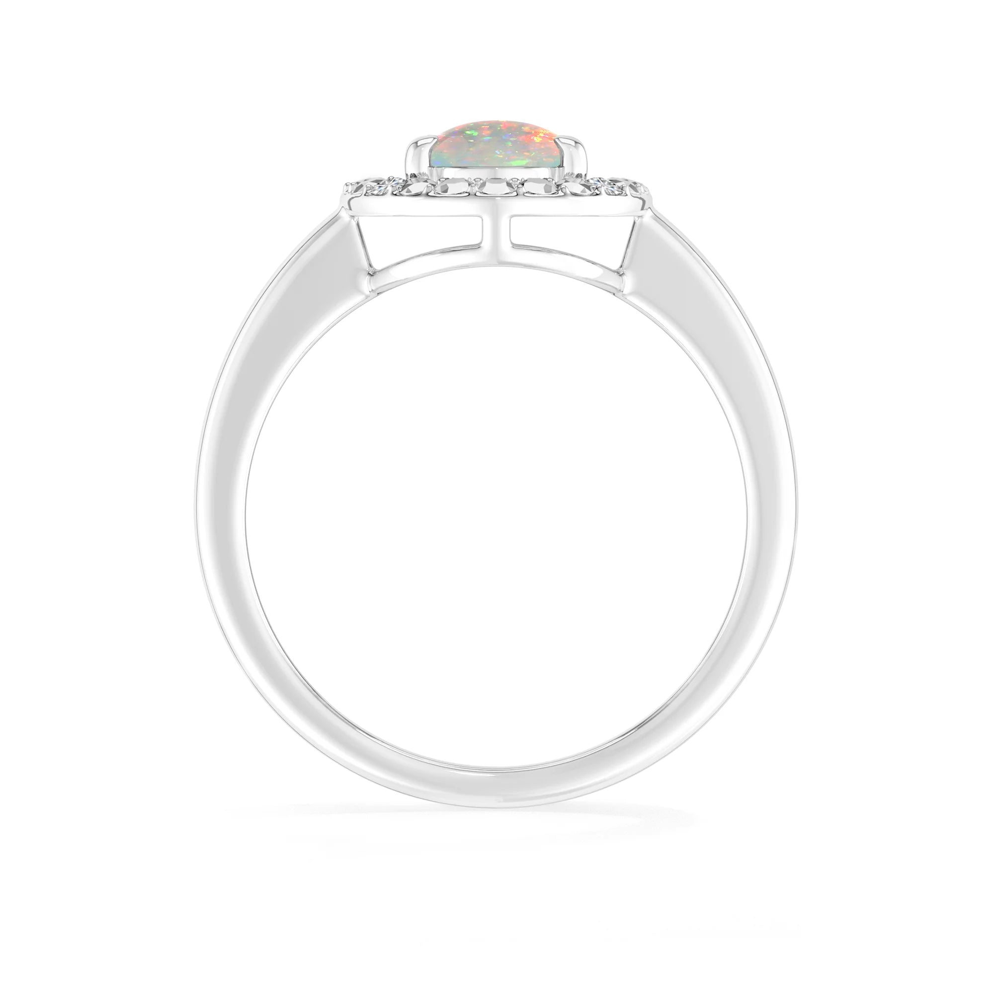 ethiopian-opal prong-set ring