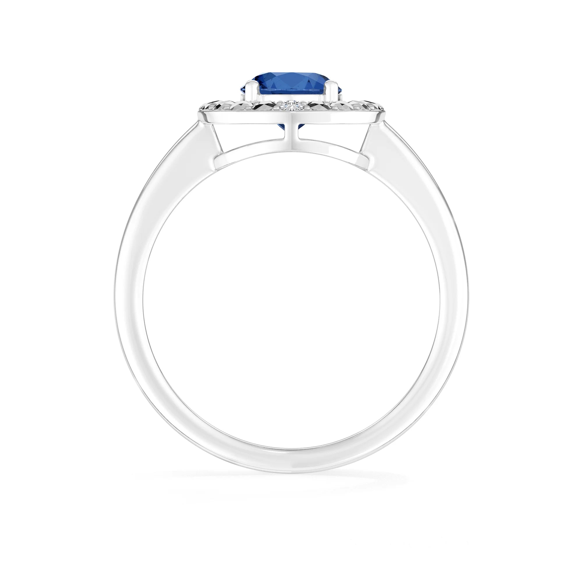 kyanite prong-set ring