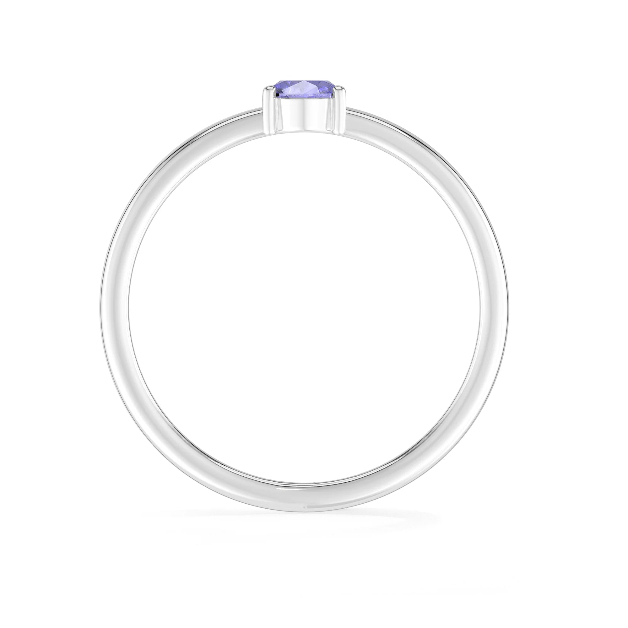 tanzanite stackable prong-set ring