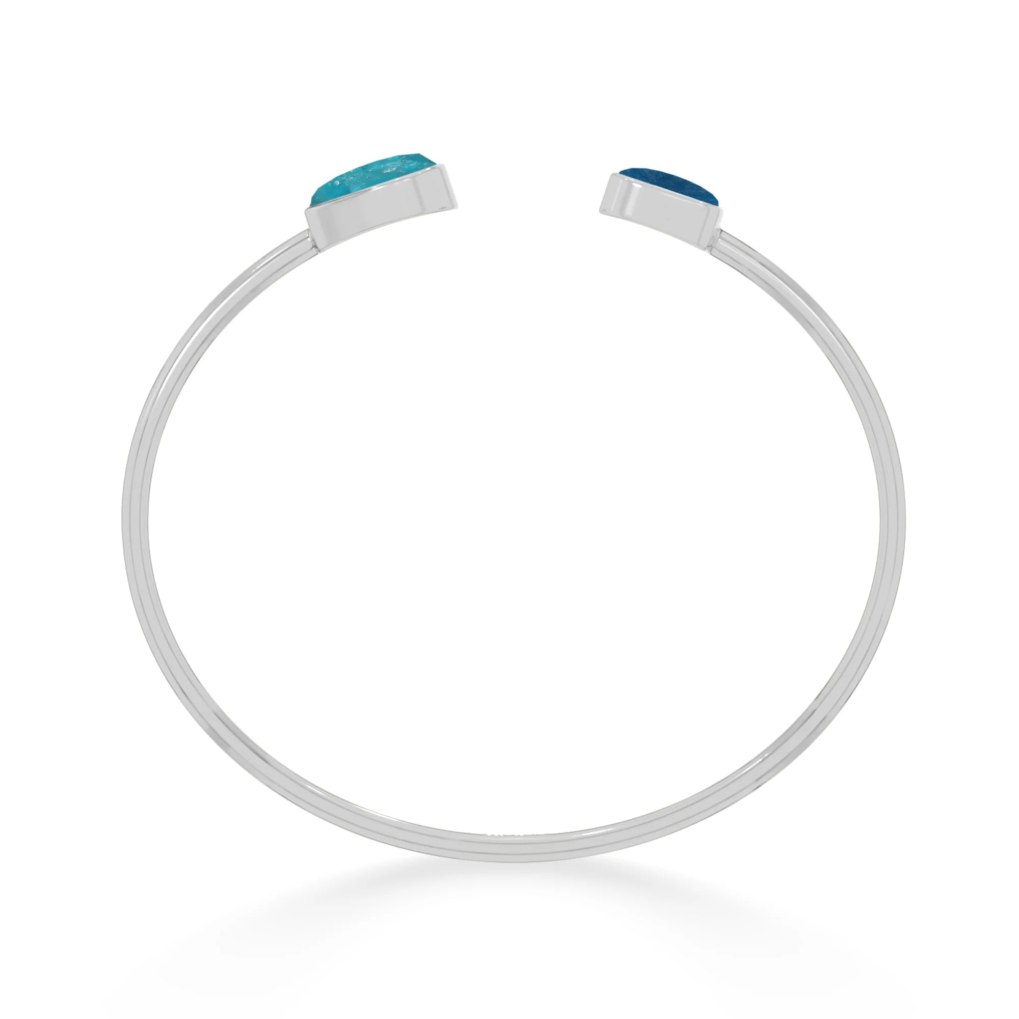paraiba apatite with neon apatite twister bracelet