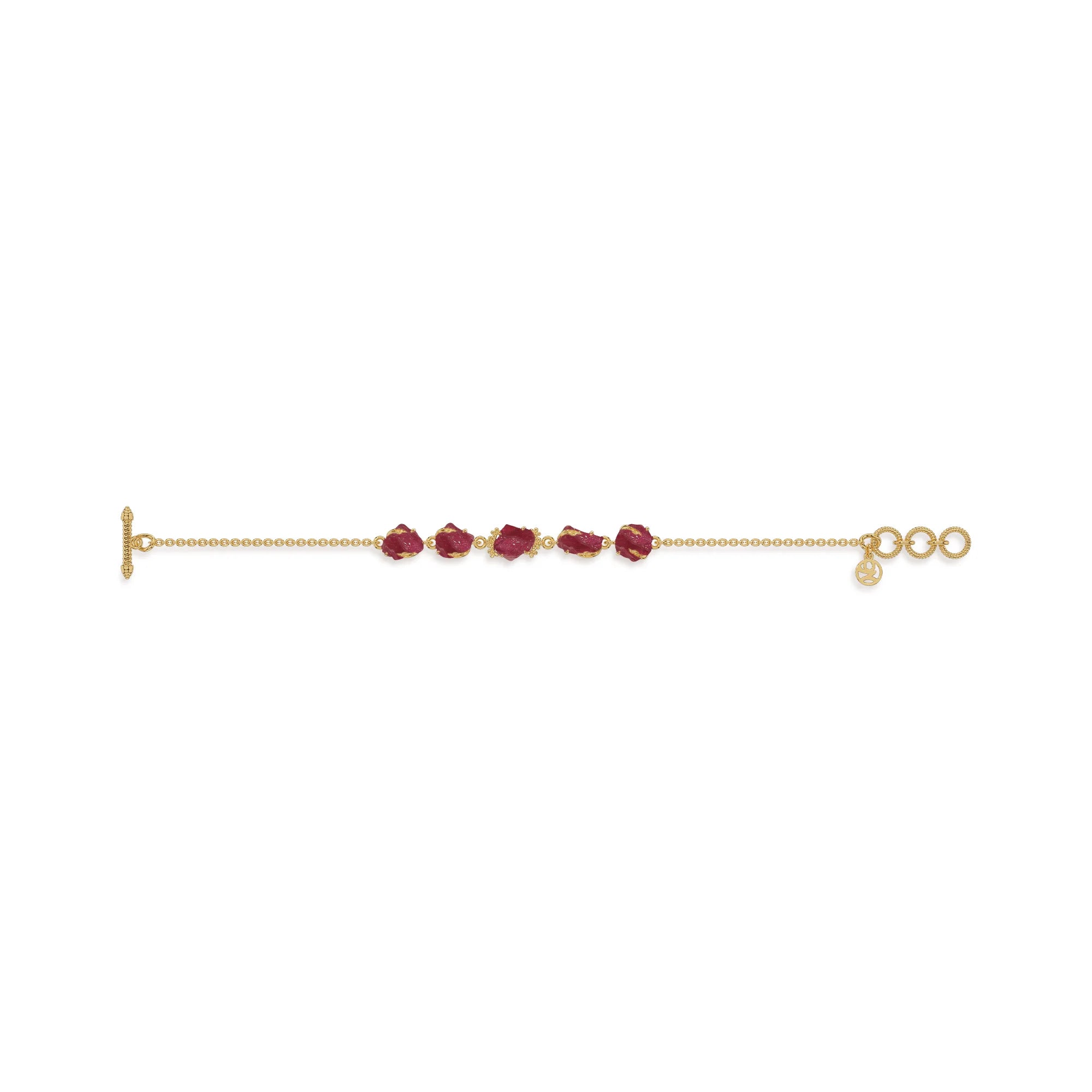 pink tourmaline rough bracelet