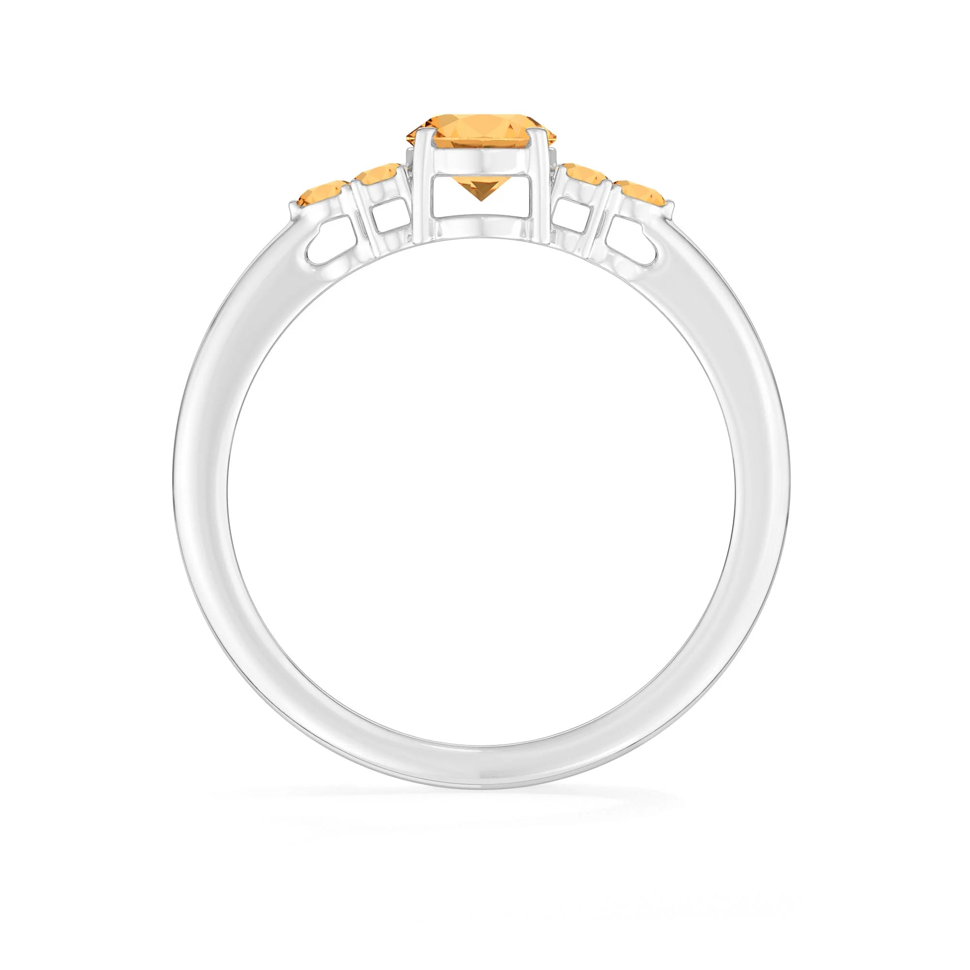citrine prong-set ring
