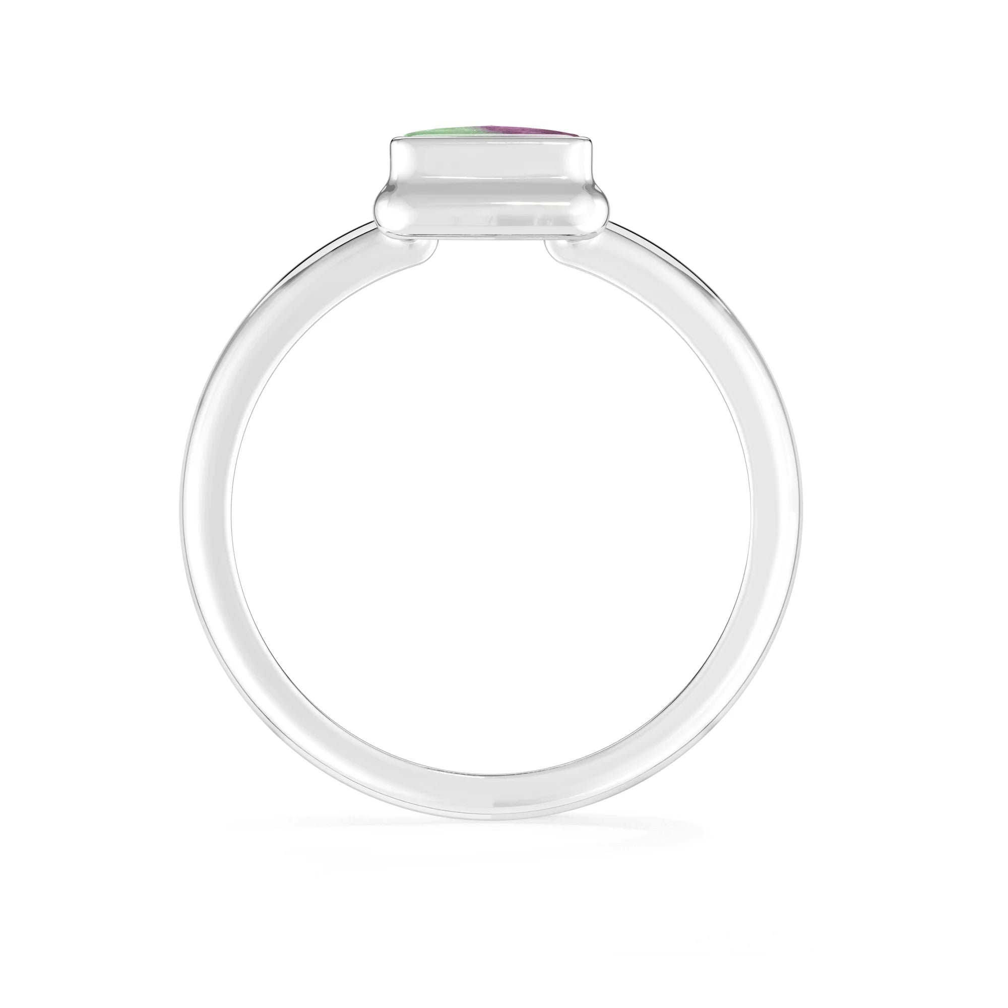 ruby-zoisite bezel-set ring