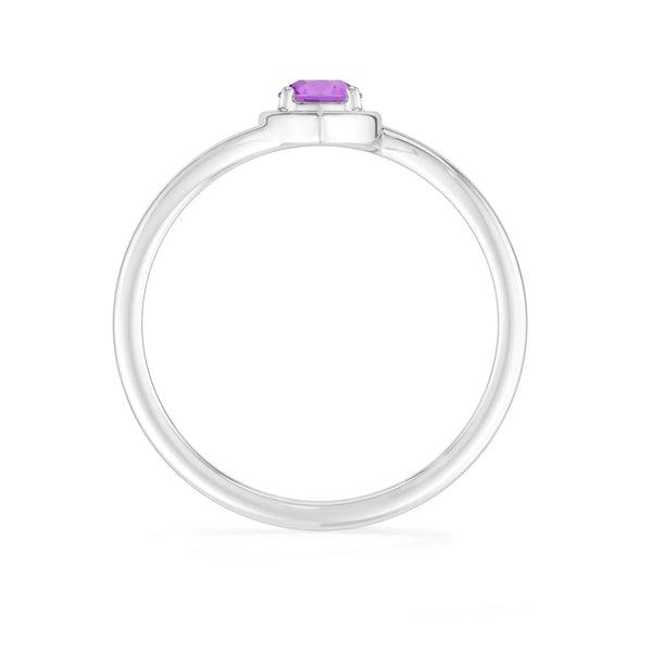 amethyst prong-set ring