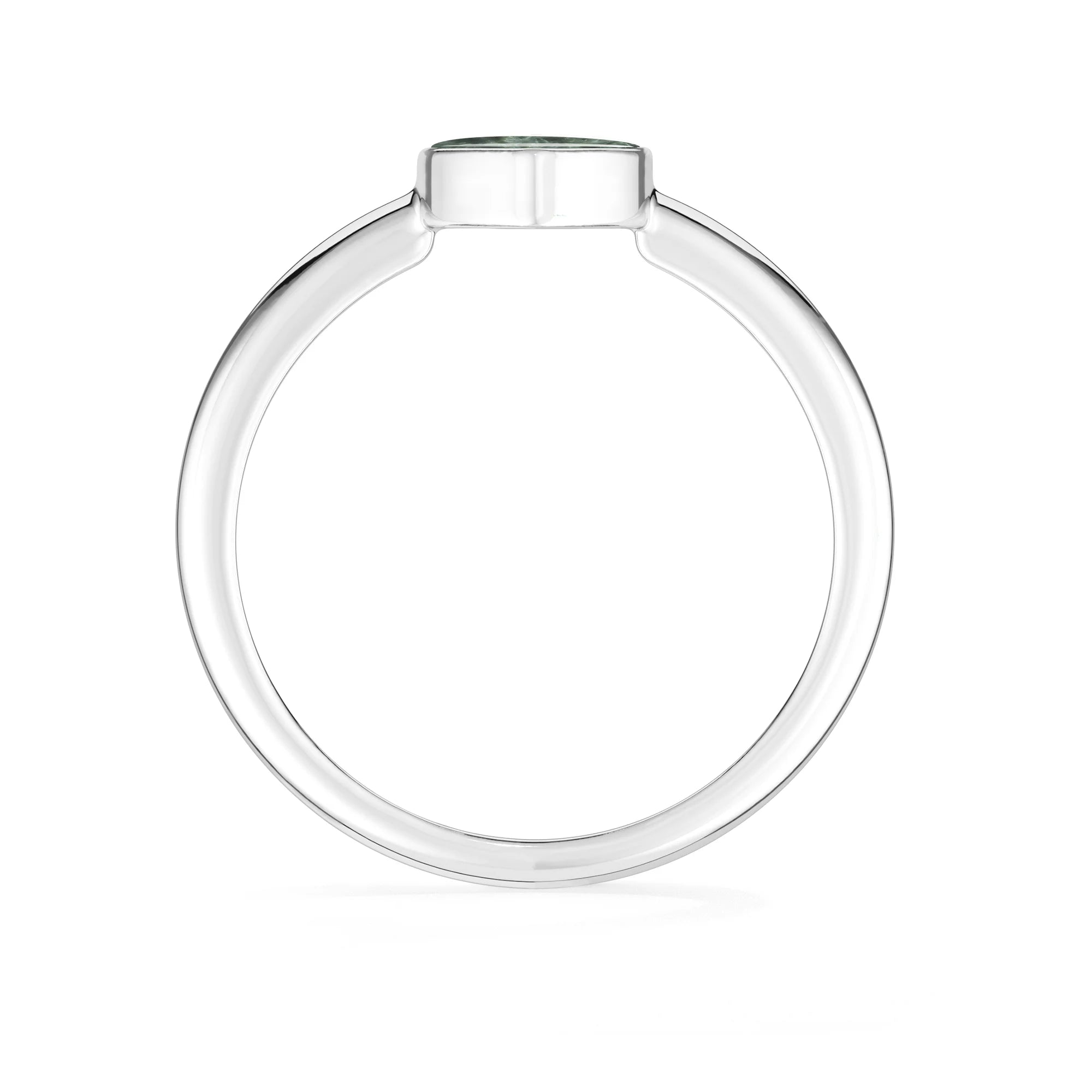rose quartz bezel-set ring
