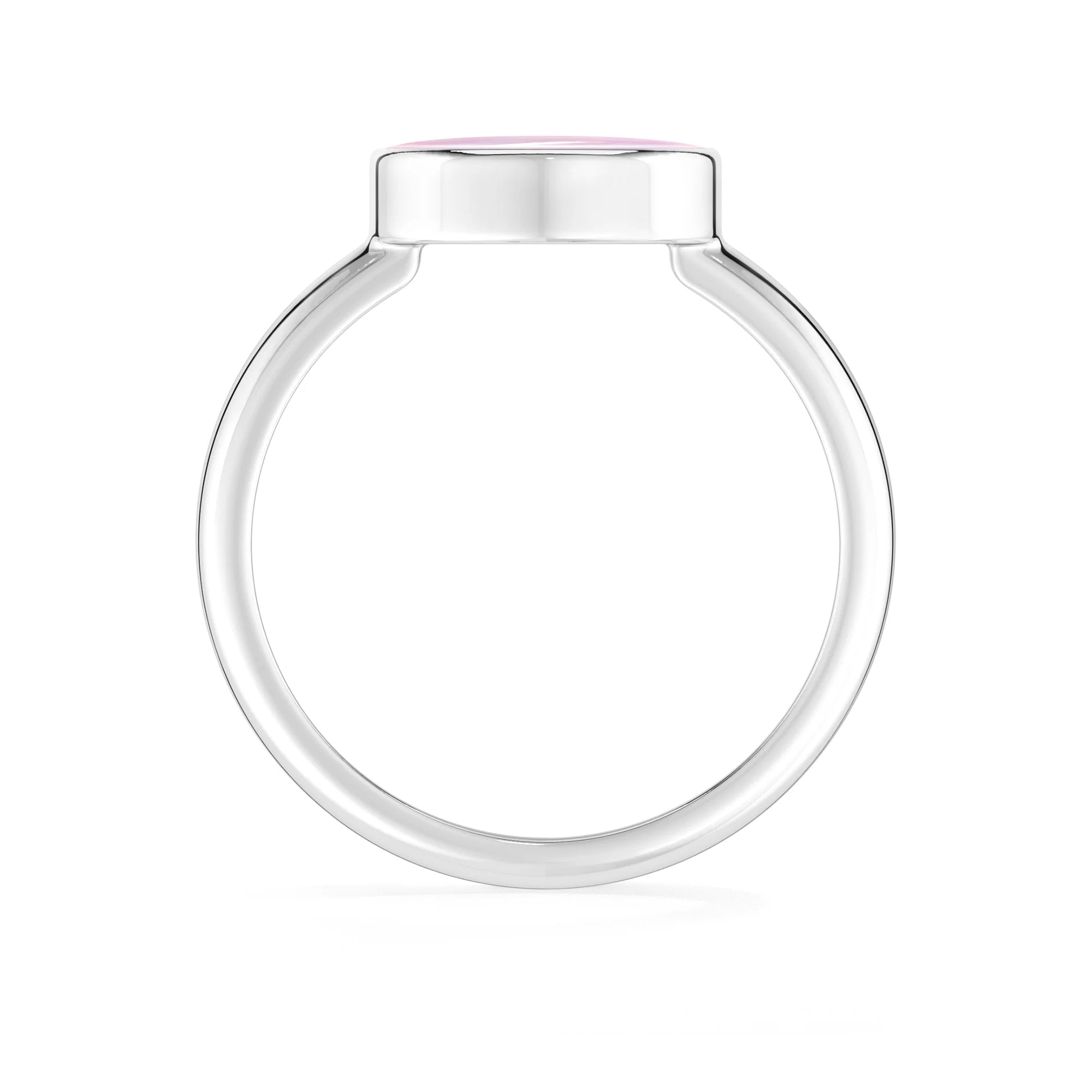 pink-moonstone bezel-set ring