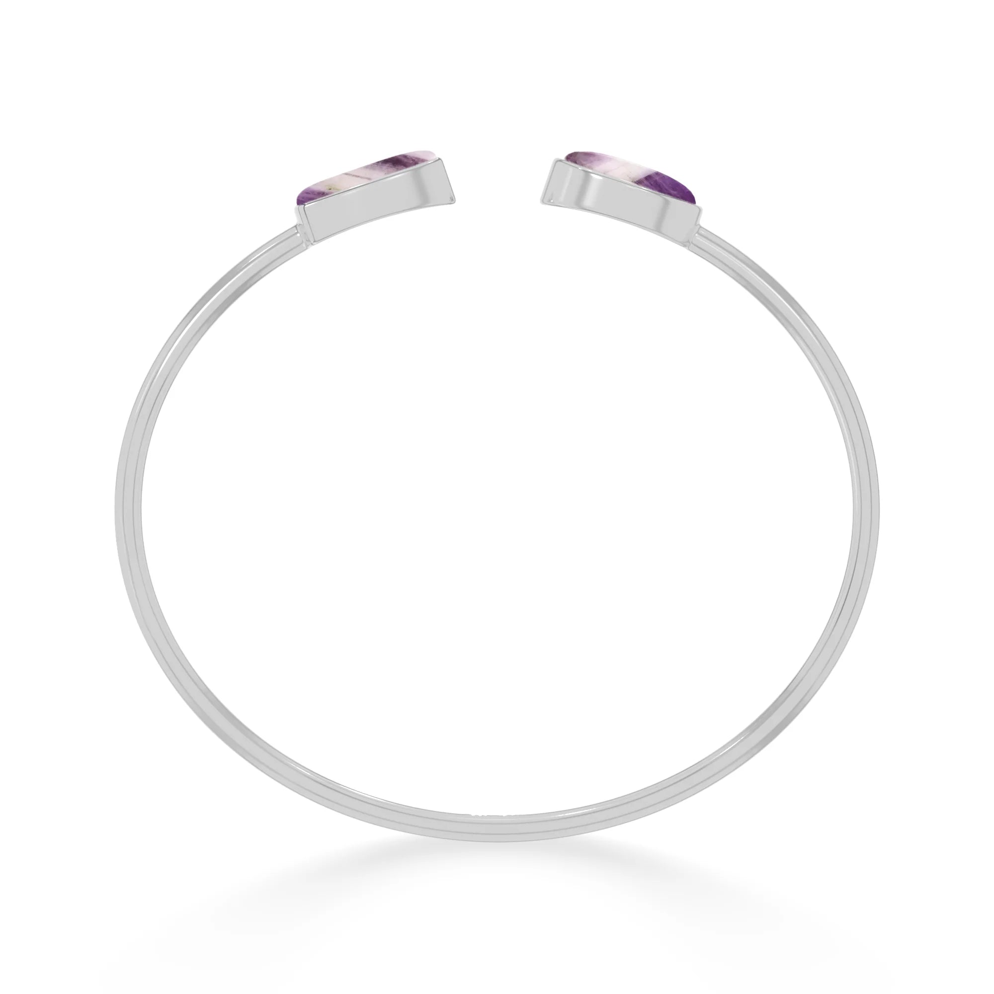 chevron amethyst cab bracelet